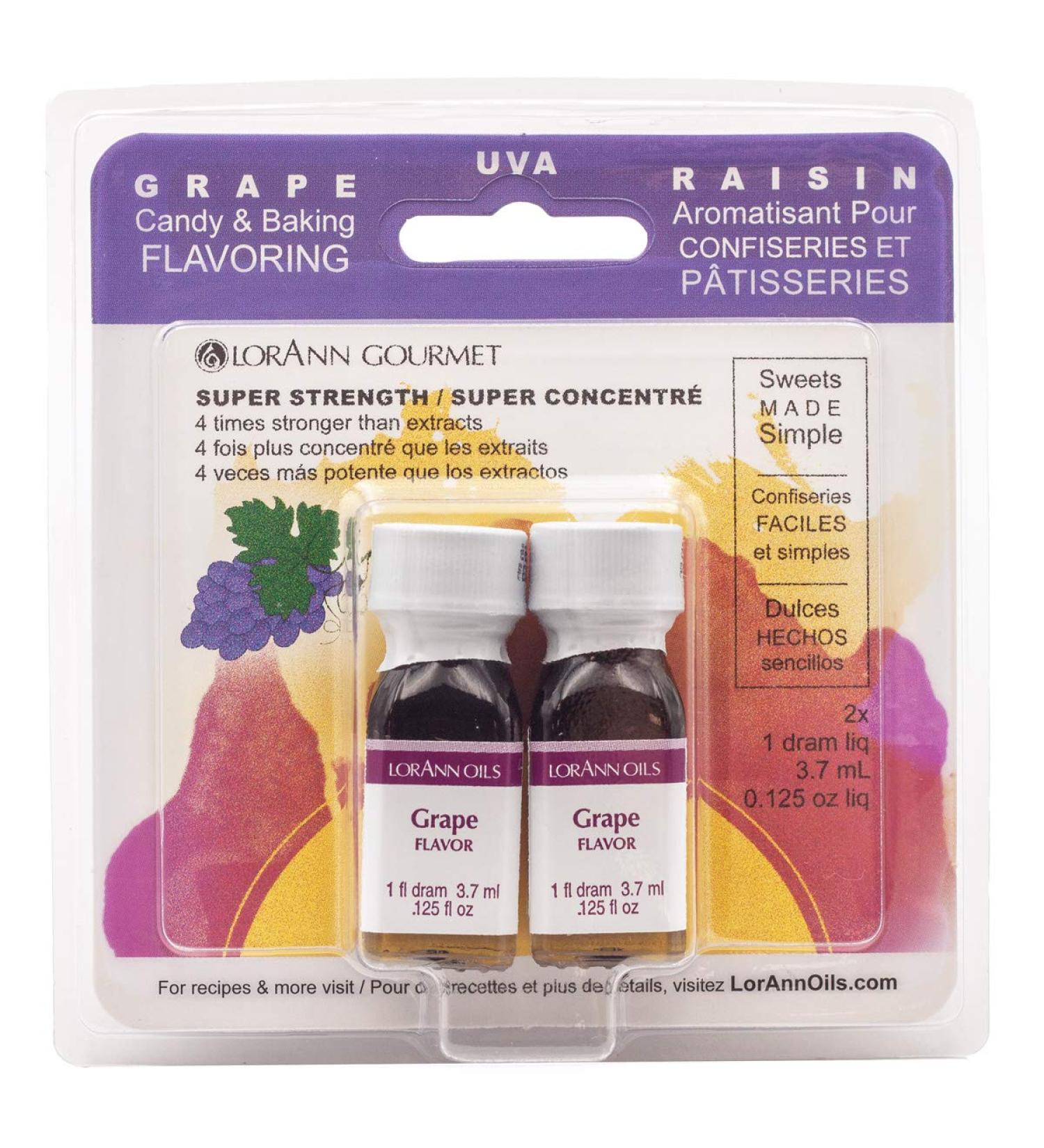 Lorann Oils Candy & Baking Flavoring .125oz 2/Pkg-Grape - Buy Online on SooperMarket.com