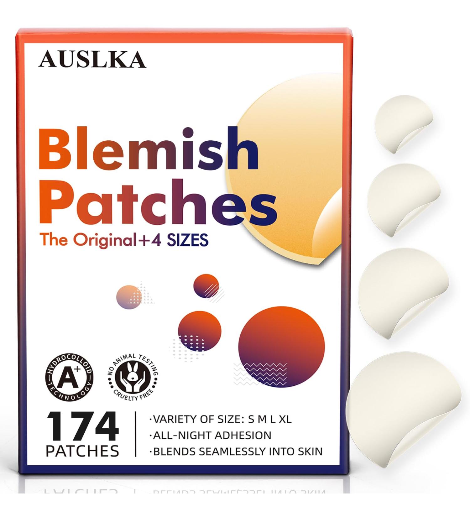 AUSLKA Pimple Patches (174 Patches) - Hydrocolloid Patches - Invisible Pimple Spot Stickers - Facial Stickers All Skin Types - Buy Online on SooperMarket.com