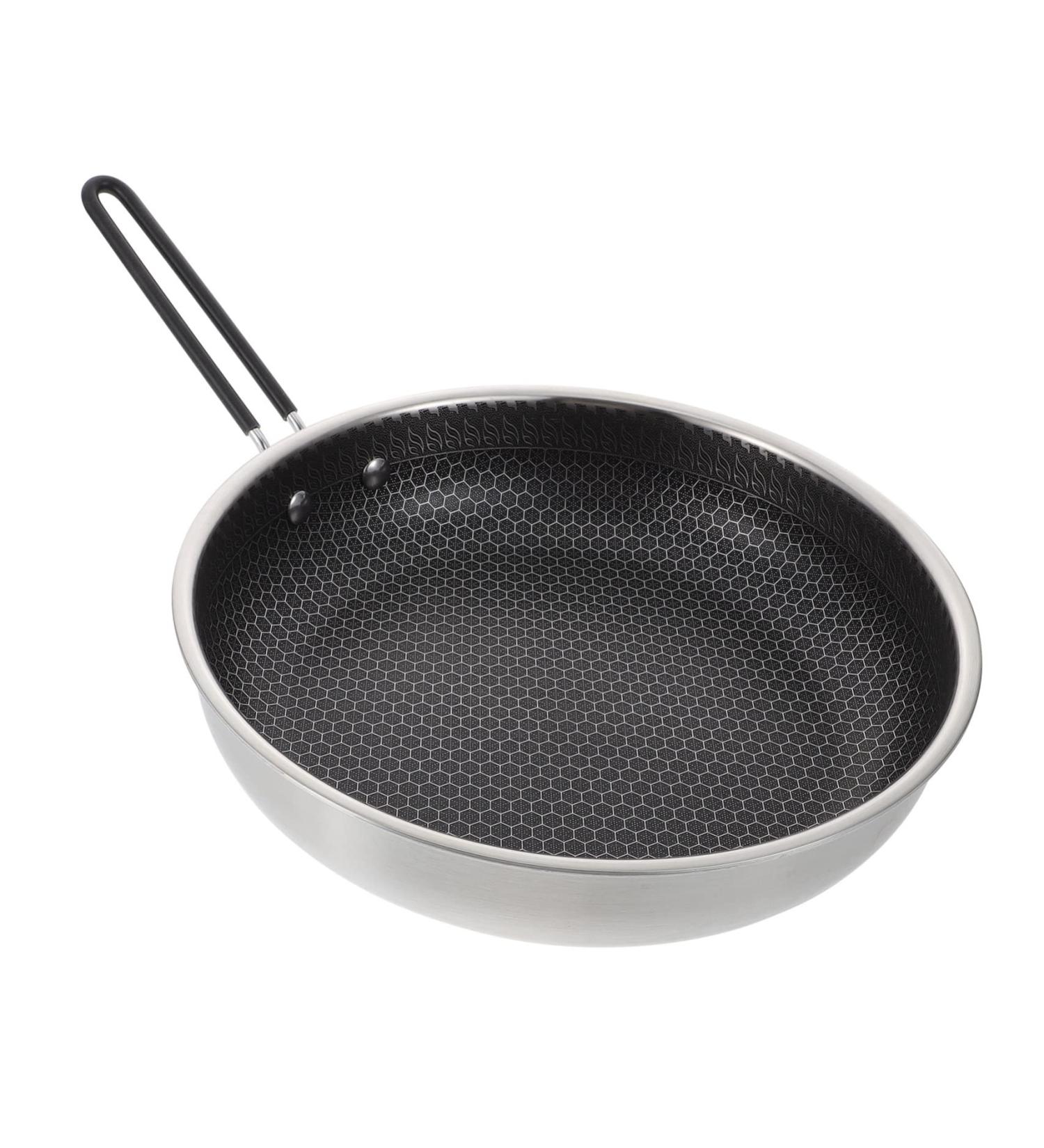 SWOOMEY 1Pc Outdoor Non Stick pan Camping Skillet nonstick Grill pan Stove Grill pan BBQ Grilling pan Broiler pan for Oven Stainless Steel Griddle Round Griddle fold Iron Gas Stove - Buy Online on SooperMarket.com