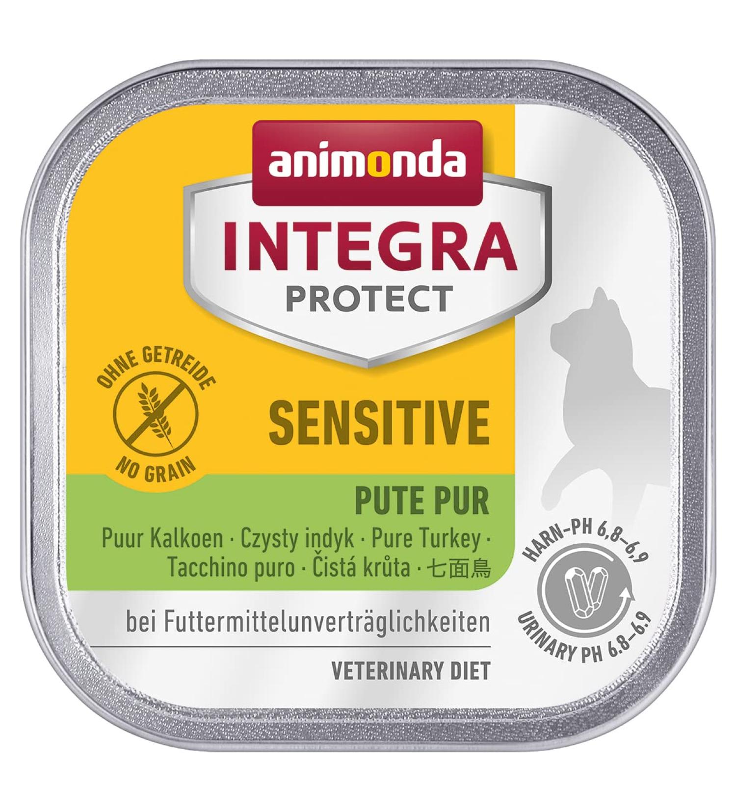Animonda Integra Protect Sensitive Cat Food - Wet Diet for Allergies Turkey 16 x 100g Pack - Buy Online on SooperMarket.com