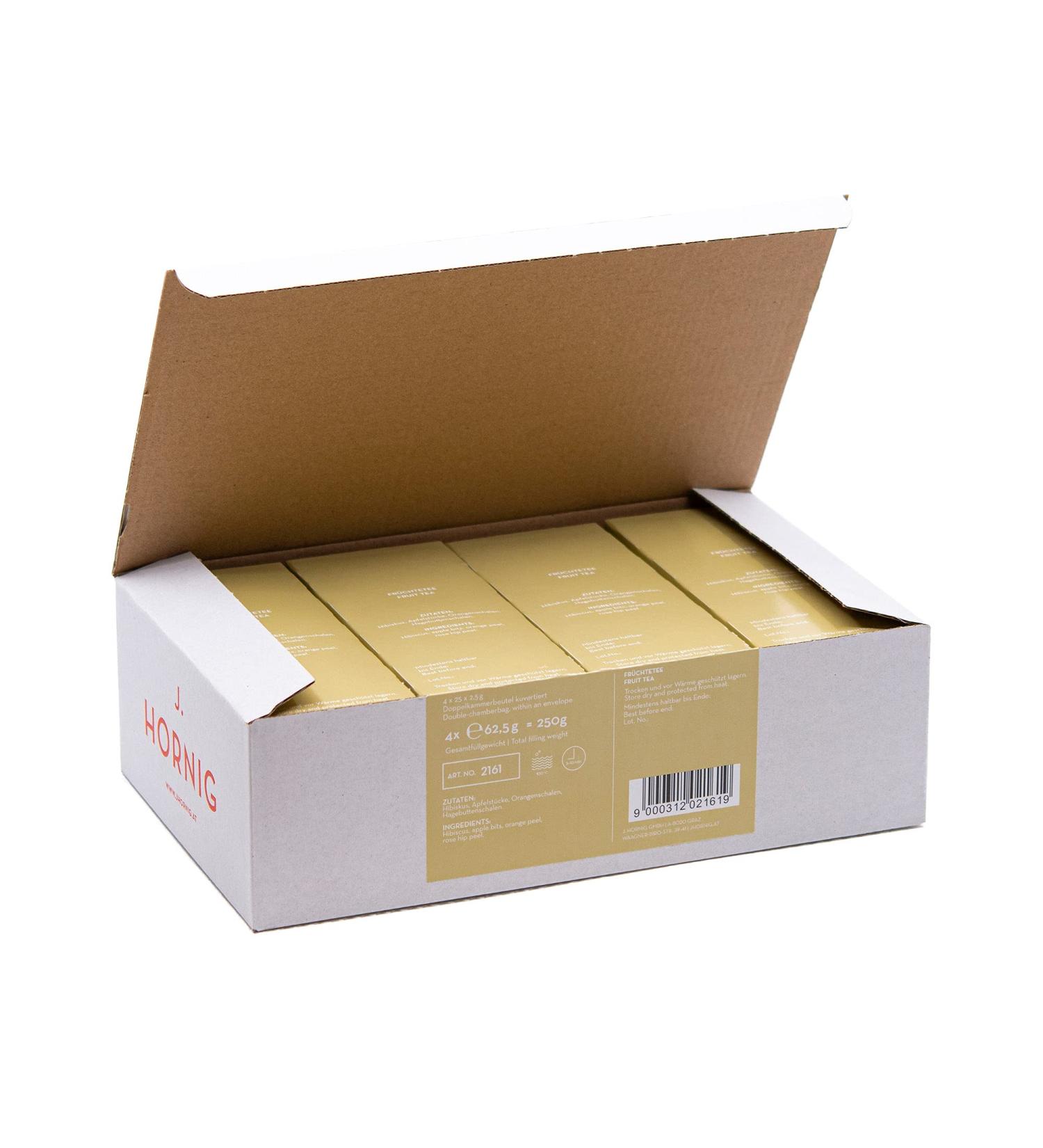 J. Hornig Fruit Tea Nature - 100 Natural Fruit Tea Bags | Fruity-Sweet Flavor No Added Flavors 4x25 Bags - International Shipping Available - Buy Online on SooperMarket.com