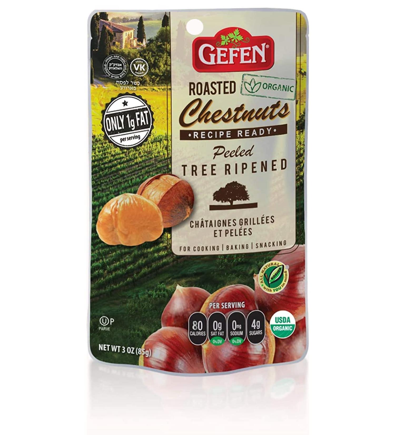 Gefen Whole Chestnuts 150g | Roasted & Peeled Ready-to-Eat Low Fat - Buy Online on SooperMarket.com