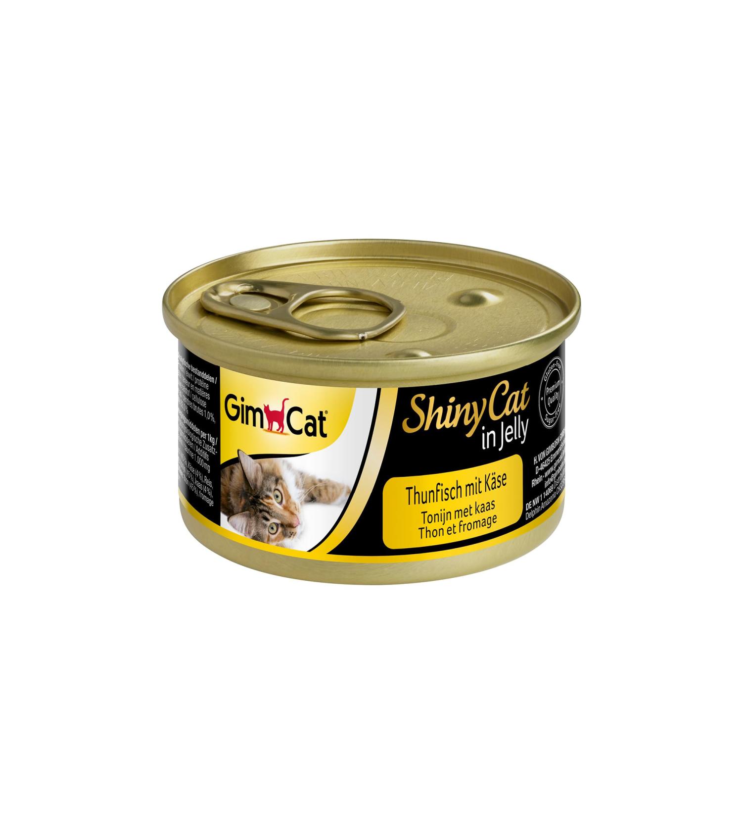 Gimcat Shinycat in Jelly Tuna with Cheese - Premium Wet Cat Food (24 x 70g) | Rich in Fish & Taurine Ideal for Cats - Buy Online on SooperMarket.com