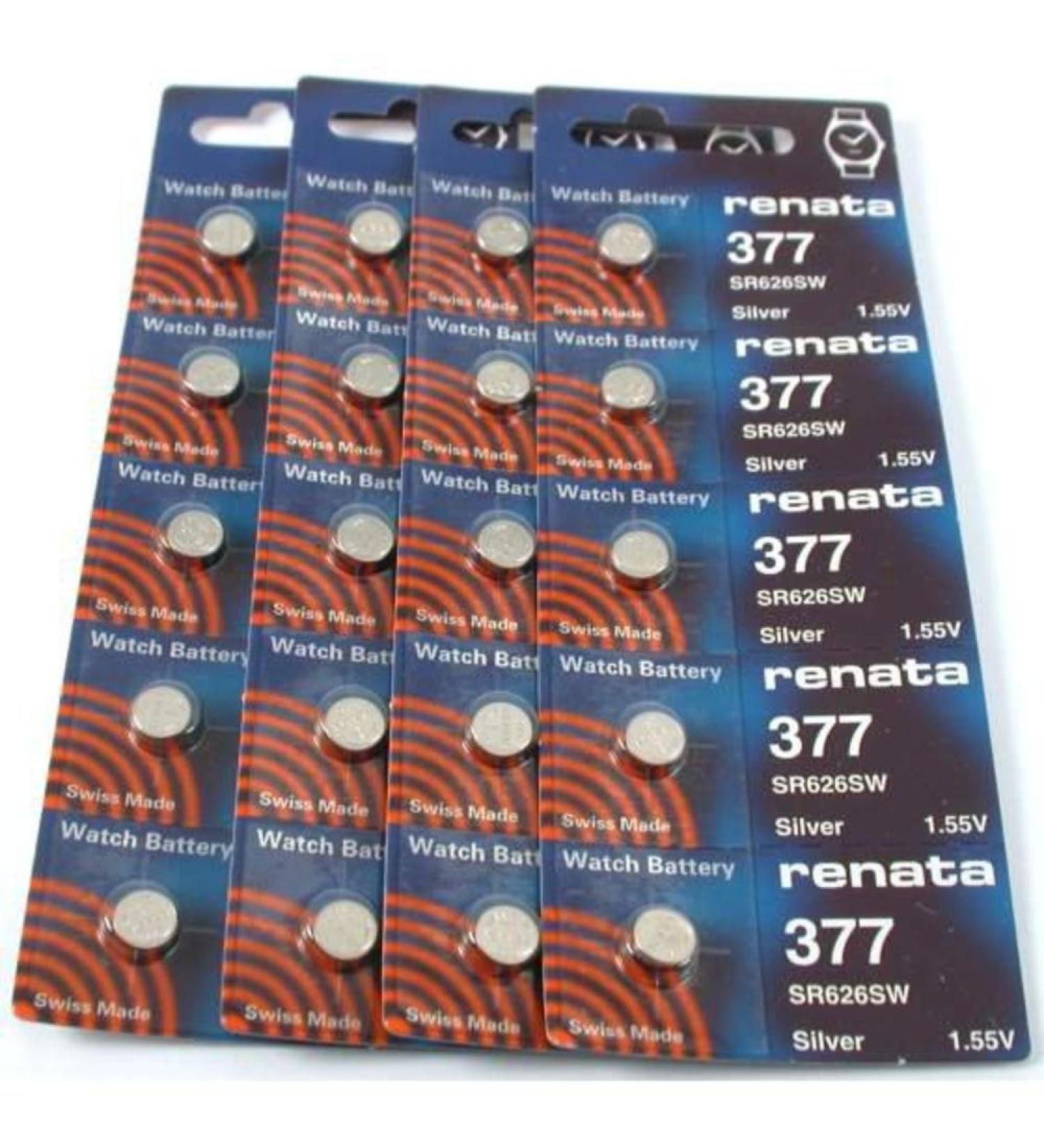 #377 Renata Watch Batteries 20Pcs