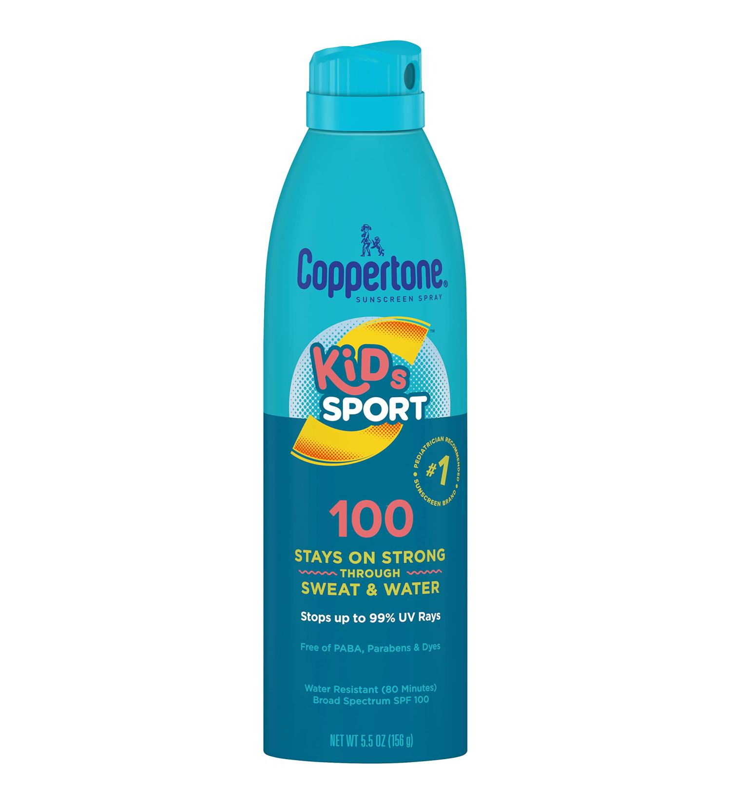 Coppertone SPORT Kids Sunscreen Spray SPF 100 - Water Resistant, Broad Spectrum Protection - 5.5 Oz - Buy Online on SooperMarket.com