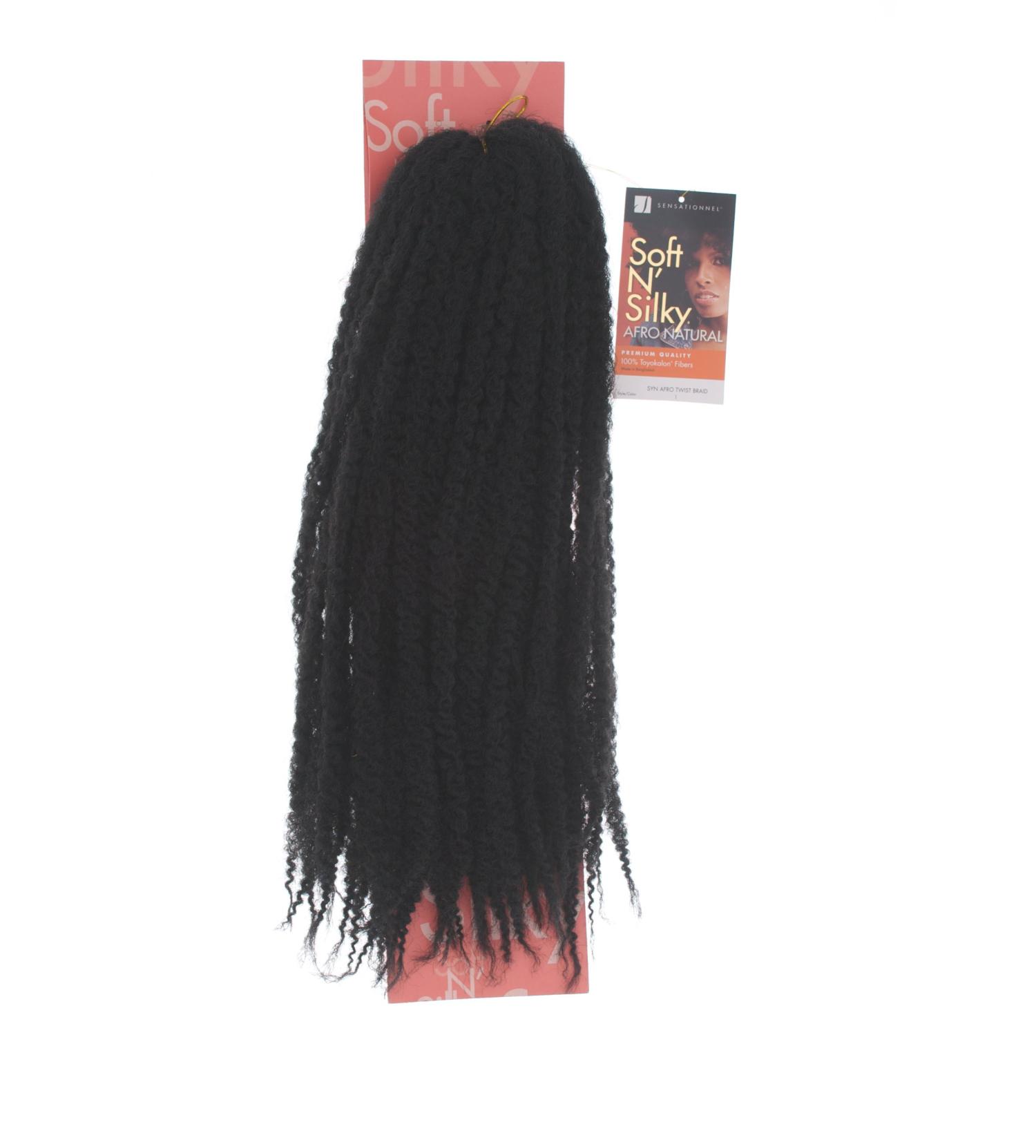 Sensationnel Afro Twist Braid. Colour 2: Black. Soft and Silky Afro Natural - Buy Online on SooperMarket.com