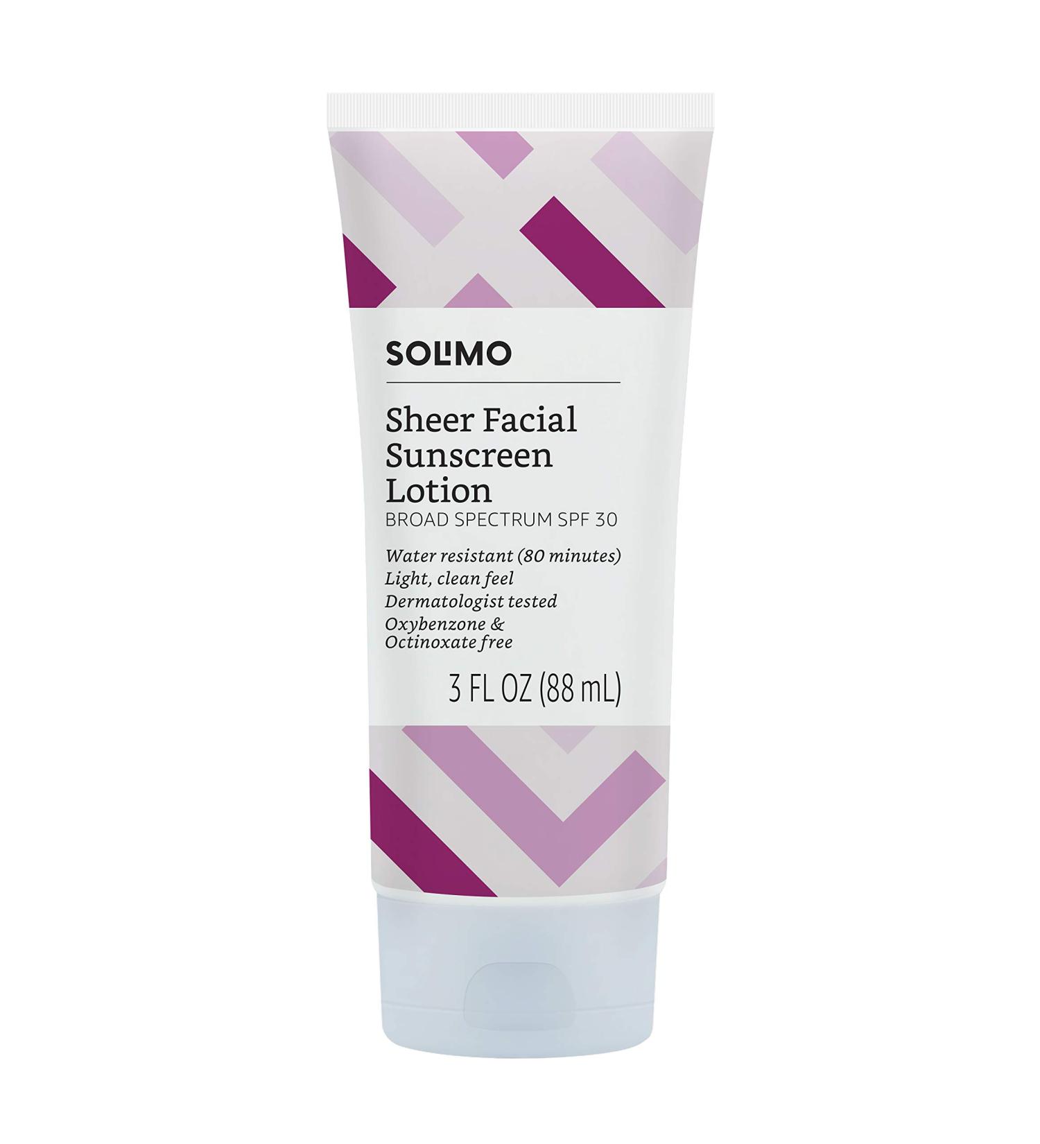 Solimo Sheer Face Sunscreen SPF 30 Reef Friendly 3 Fl Oz (Pack of 1) - Buy Online on SooperMarket.com