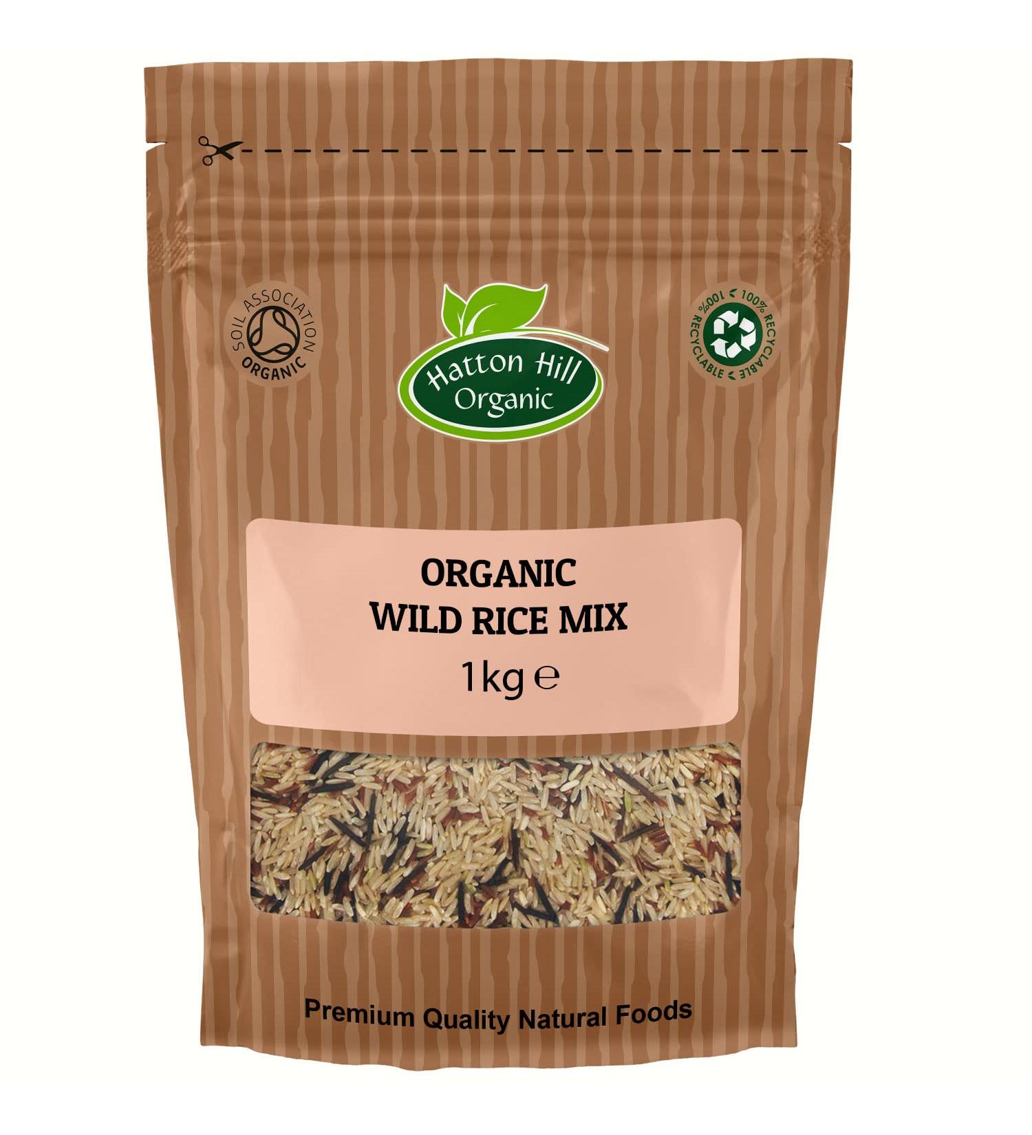 Organic Wild Rice Mix 1kg by Hatton Hill Organic - Free UK Delivery | Shop Now - Buy Online on SooperMarket.com
