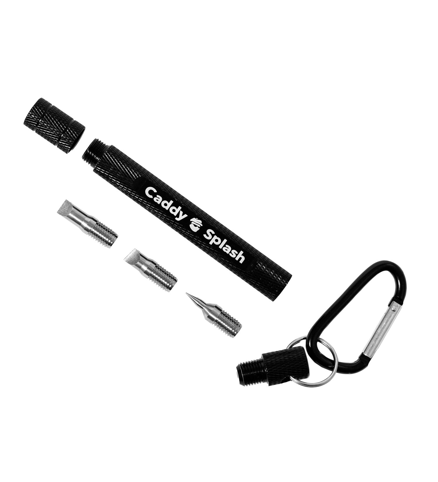 Caddy Splash Golf Club Groove Sharpener Tool - 3-in-1 Cleaner for Wedge Iron - U & V Grooves - Aluminum-Alloy & Heat-Treated Steel - Buy Online on SooperMarket.com