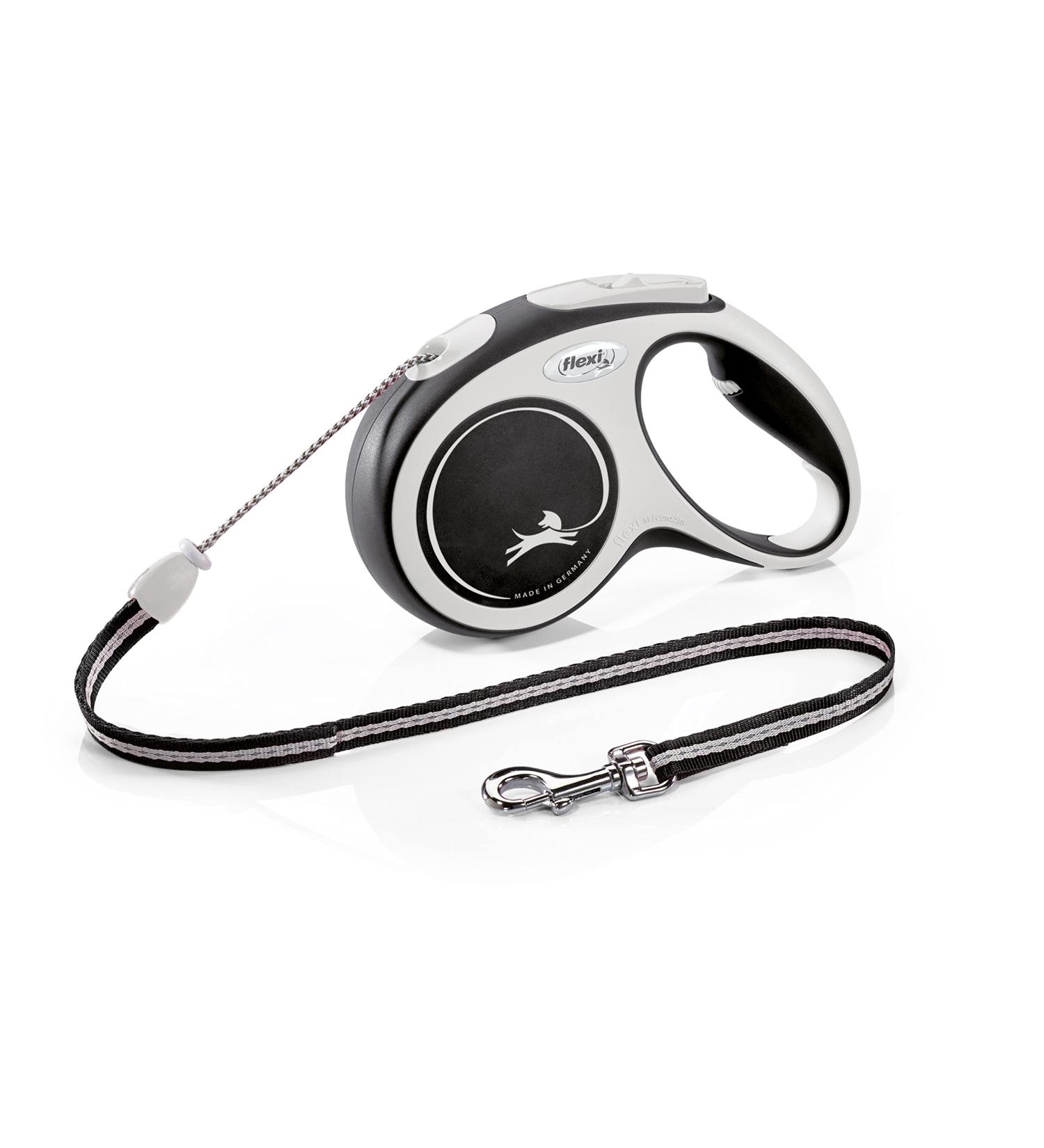 Flexi Leash New Comfort - Retractable Dog & Cat Leash 5m for Pets up to 20kg - Black - Buy Online on SooperMarket.com