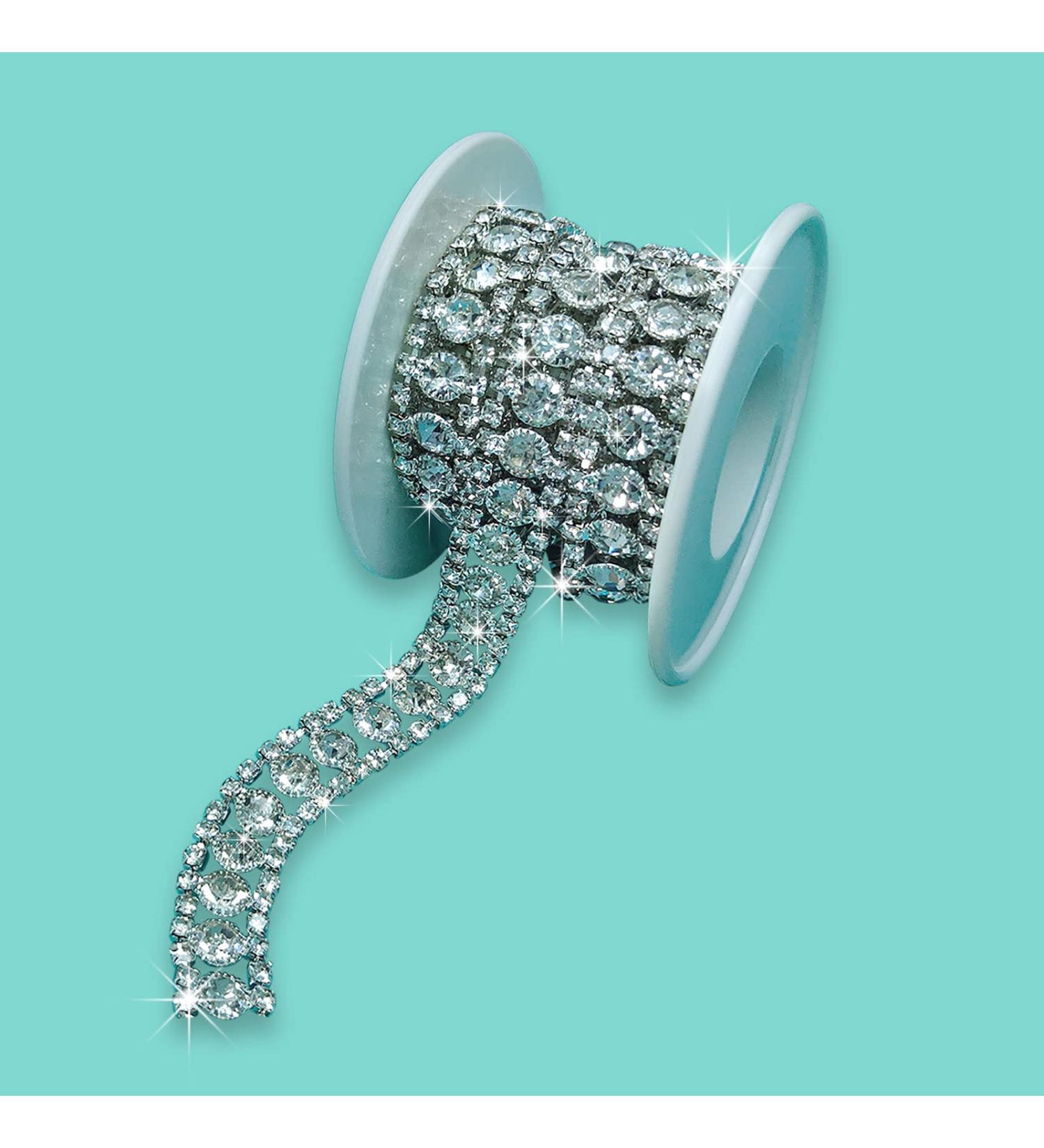 Yhsheen 1 Yard Elegant Pearl Crystal Rhinestone Trim for DIY Decoration and Bridal Costume Embellishment - Style 2 - Buy Online on SooperMarket.com