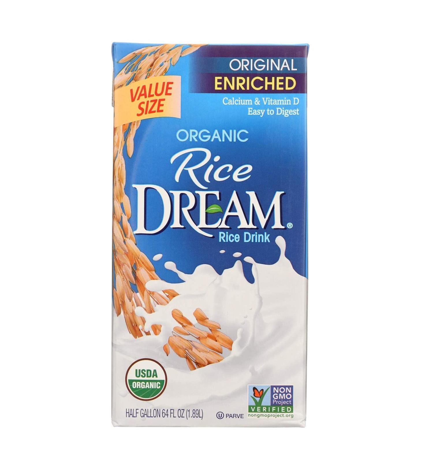 Rice Dream Organic Rice Drink, Enriched Original, 64 Oz (Pack of 8)