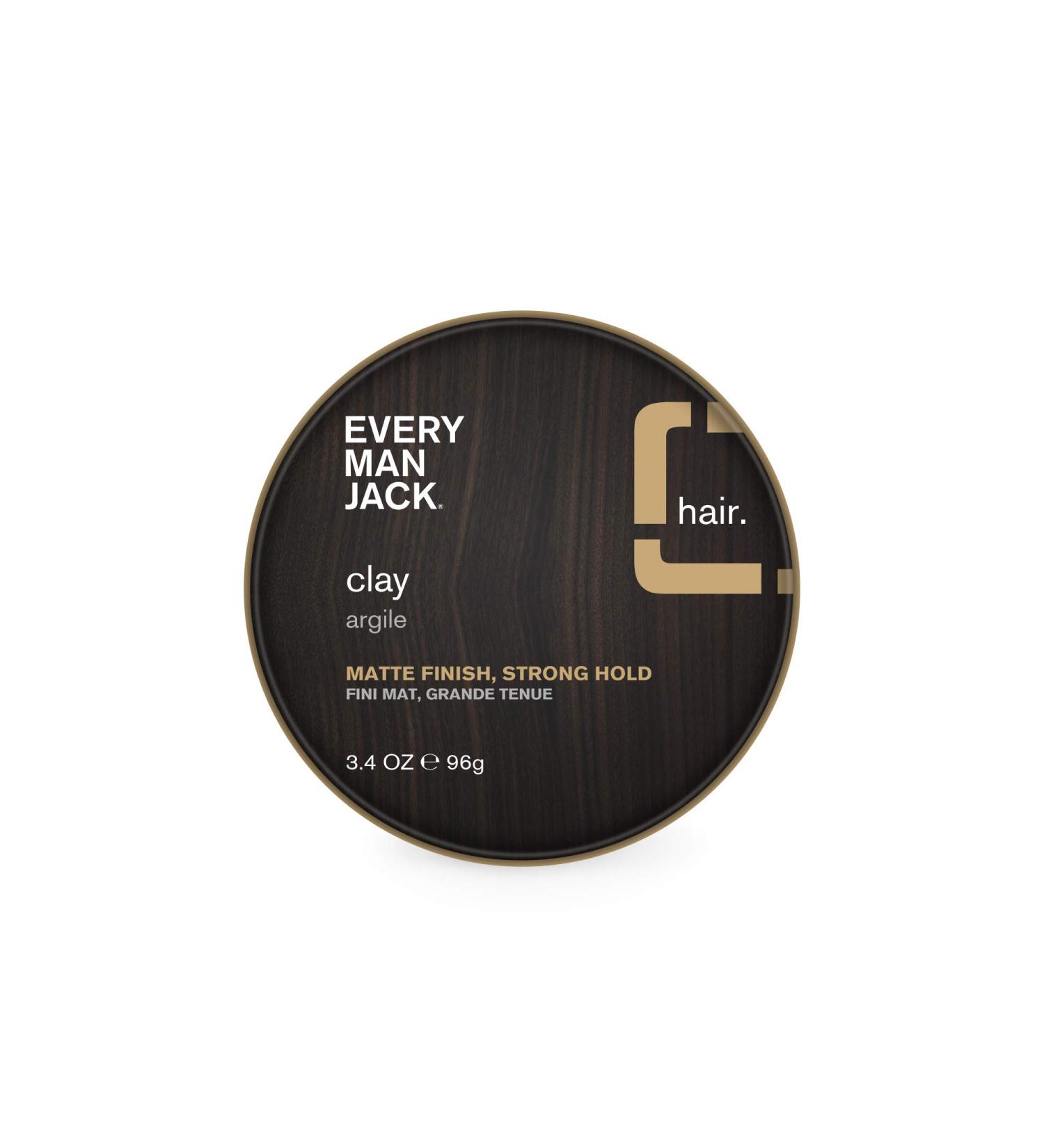 Every Man Jack Hair Styling Clay - Medium Hold, Matte Finish, Fragrance-Free, 3.4 oz - Non-Greasy, All Hair Types - Buy Online on SooperMarket.com