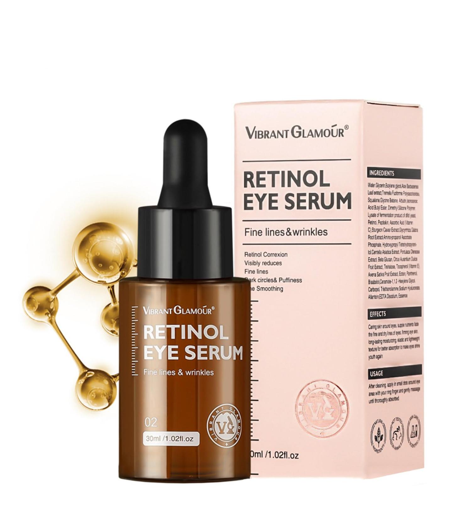 Retinol Eye Serum - Anti-Aging Under Eye Cream for Wrinkles & Fine Lines | Tightening & Firming | Double Retinol 30ml - Buy Online on SooperMarket.com