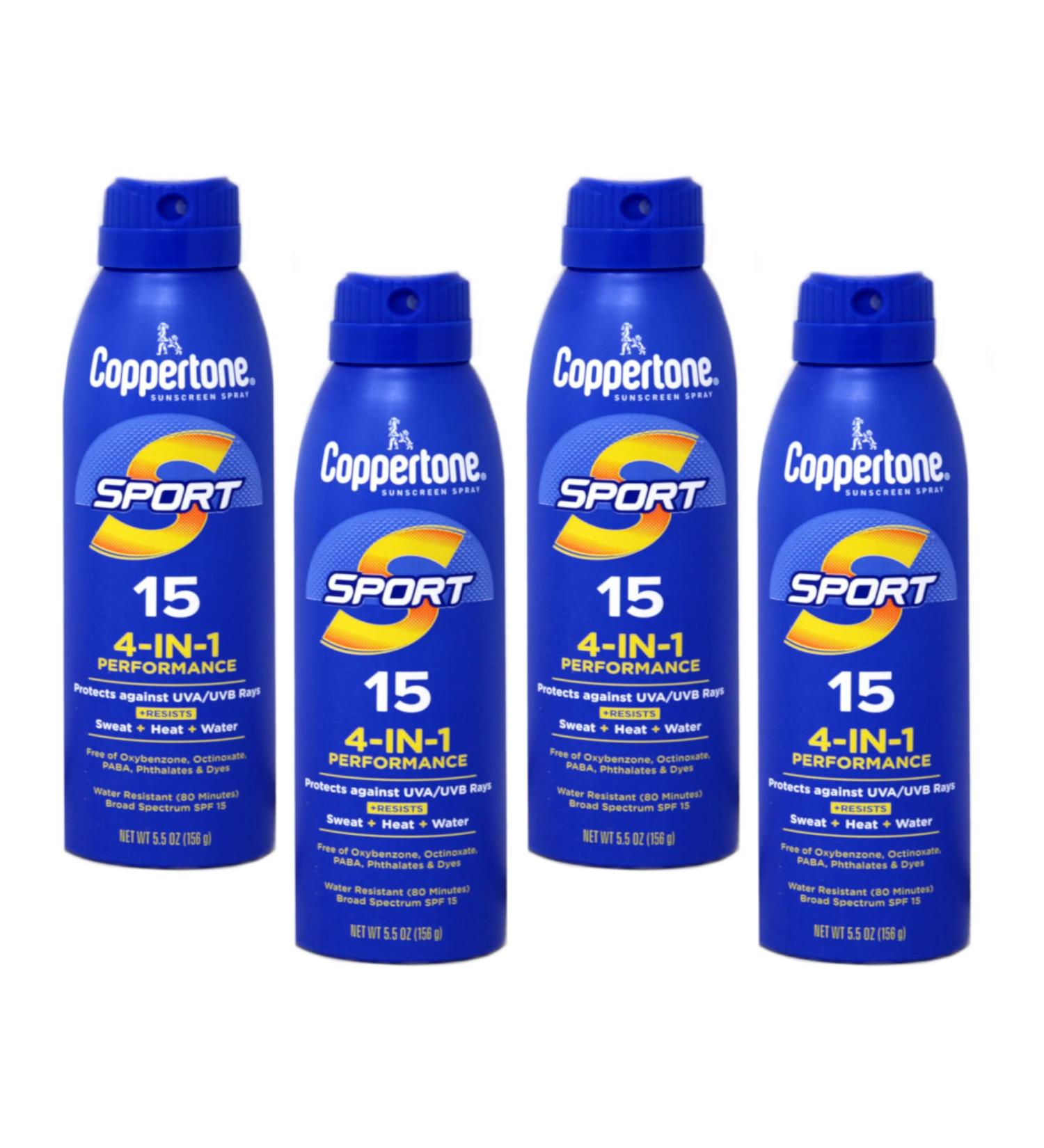 Coppertone Sport SPF 15 Continuous Spray Sunscreen - 5.5 oz (Pack of 4) - Buy Online on SooperMarket.com