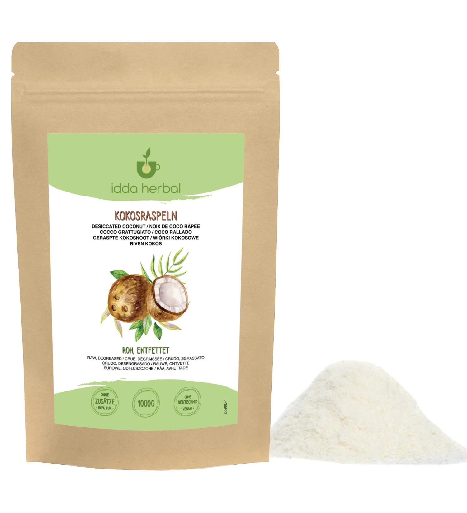 Buy 1kg Unsweetened Dried Coconut Flakes - 100% Natural Pure & Vegan - International Shipping Available - Buy Online on SooperMarket.com