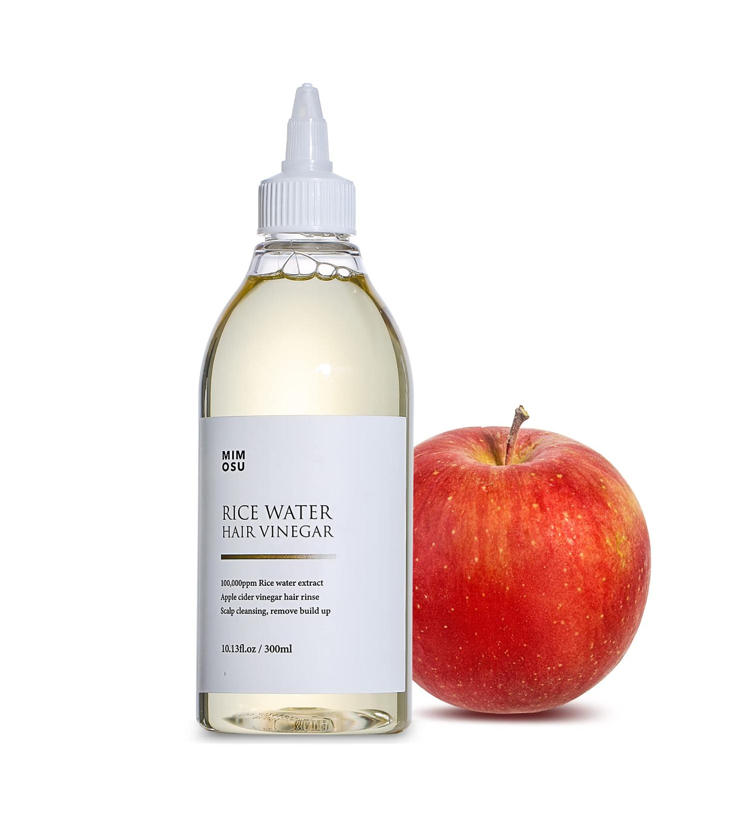 Rice Water & Apple Cider Vinegar Hair Rinse - Gentle Scalp Cleanser for Hair Growth, Dandruff Treatment - 10fl.oz - Buy Online on SooperMarket.com