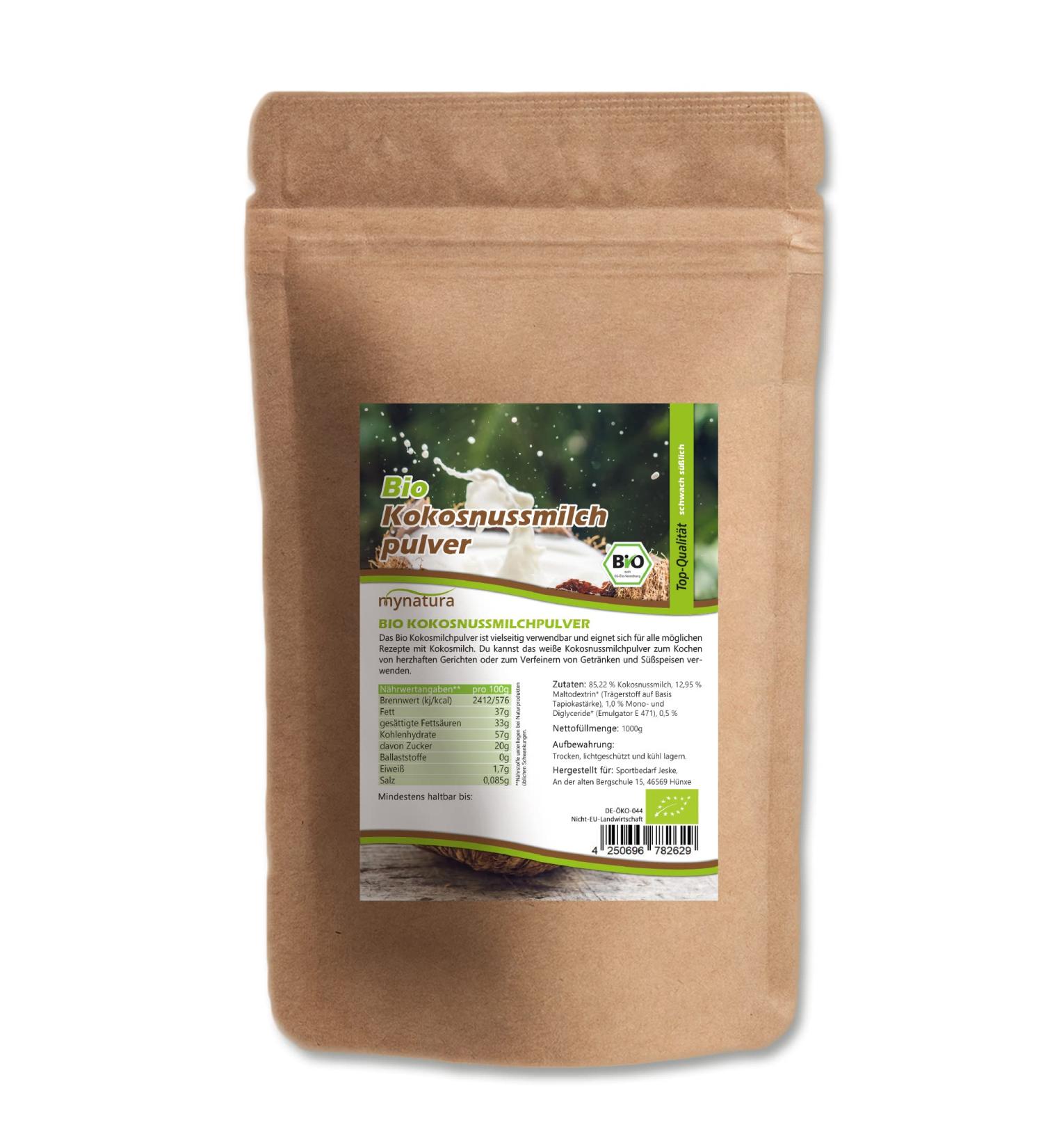 Buy Mynatura Organic Coconut Milk Powder (2x1kg) - Perfect for Cooking Baking & Desserts | Premium Coconut Nutrition - Buy Online on SooperMarket.com