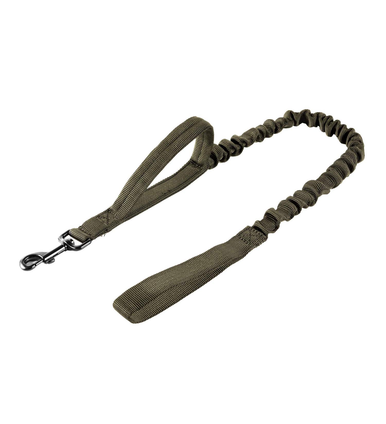 OneTigris Tactical Dog Training Leash with Bungee and 2 Control Handles - Olive Green - Buy Online on SooperMarket.com