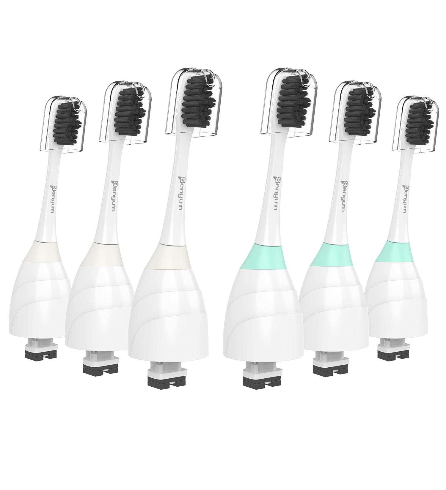 Charcoal Whitening Toothbrush Heads for Philips Sonicare E-Series - Replacement Brush Head for Essence Electric Toothbrush - Sonic Care Compatible - Buy Online on SooperMarket.com