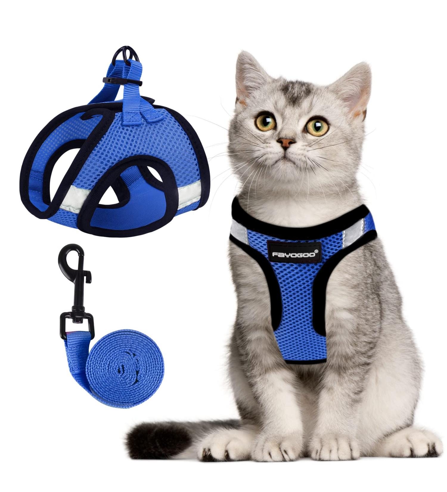 Fayogoo Cat Dishes - Durable Linen Cat Bowls with Breakaway Leash | International Shipping - Buy Online on SooperMarket.com