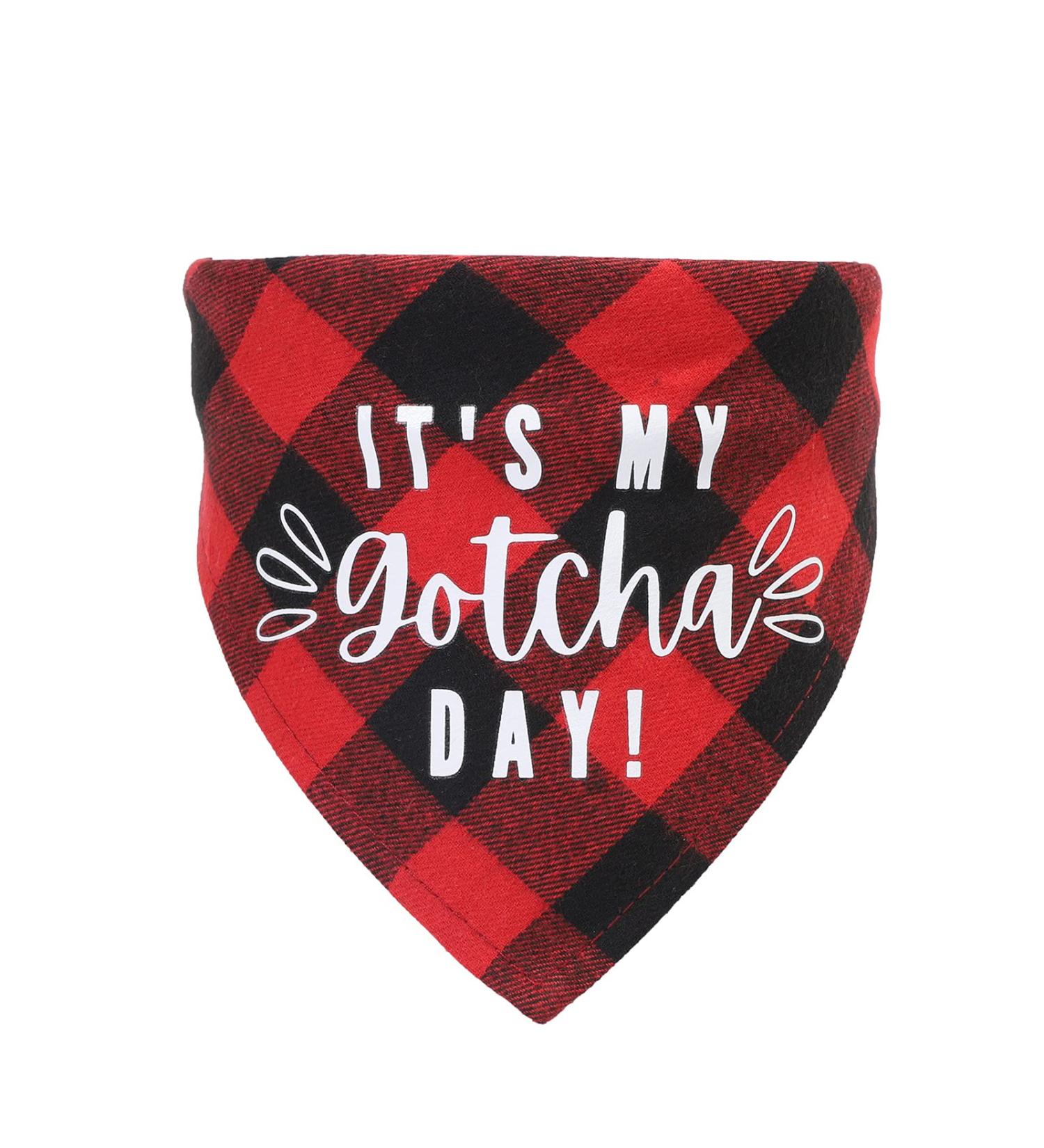 Dog Birthday Bandana Gotcha Day Pet Scarf Dog Adoption Bandana for Boys and Girls Dogs Cats Scarf Bibs Accessories for Pet Birthday Gift (Red) - Buy Online on SooperMarket.com