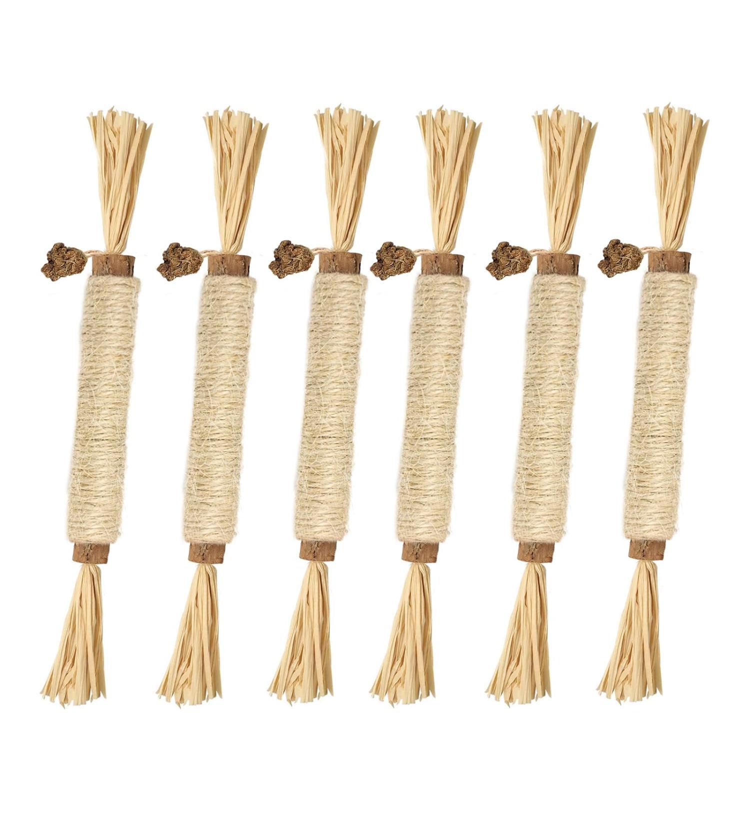 Nepfaivy Cat Toys for Indoor Cats - Silvervine Stick Cat Chew Toy 6 PCS Cat Nip Toy for Teeth Cleaning Natural Dental Catnip Sticks for Kittens - Buy Online on SooperMarket.com