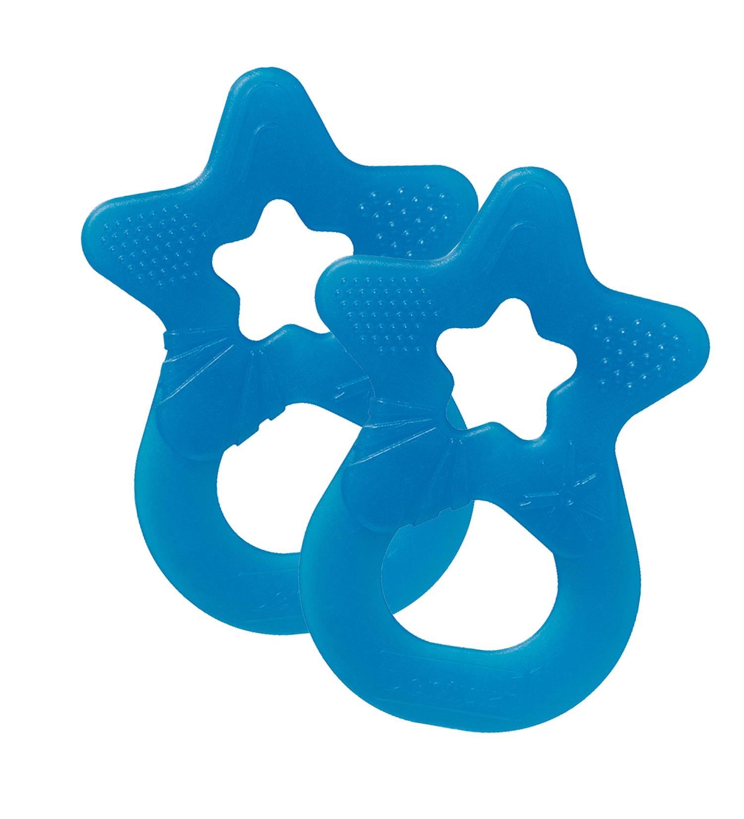 Dentistar Bei ring 2 Set - Baby Teether for 3 Months+ - Soft Dental Aid & Massage Ring - Made in Germany - Blue - Buy Online on SooperMarket.com