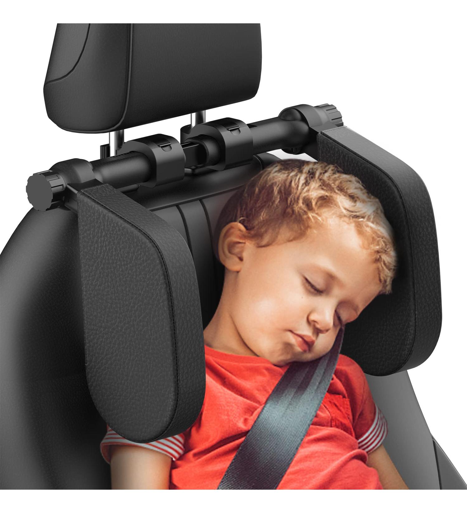Yoocaa Car Headrest Pillow - Adjustable U Shaped Neck Support for Car Seat - Black - Kids & Adults - Buy Online on SooperMarket.com