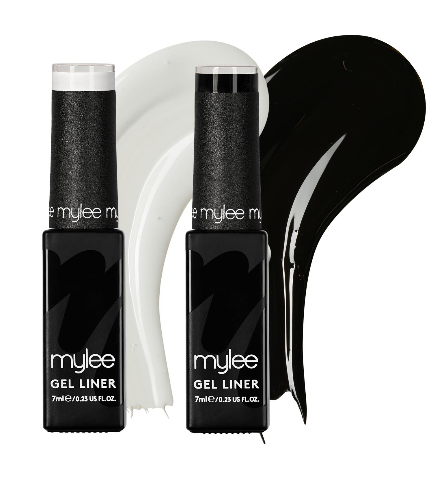 Mylee Liner Gel Nail Polish 7ml Monochrome Canvas With Built-In Nail Art Brush - UV/LED Soak-Off Nail Art Manicure Pedicure for Professional Salon & Home Use - Long Lasting & Easy to Apply MGL-DUO-01 - Monochrome Canvas Duo - Buy Online on SooperMarket.com