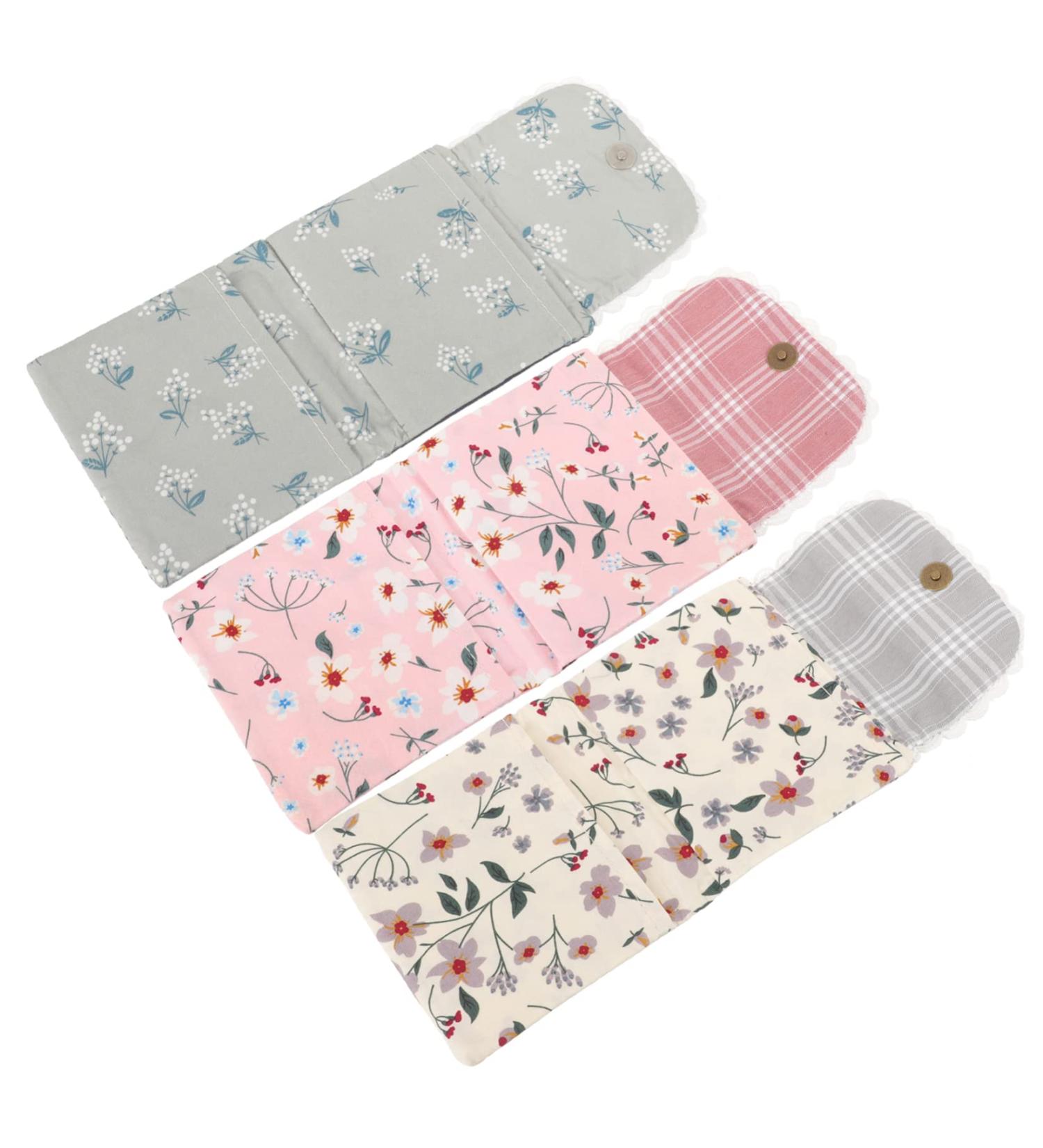 Anneome 3pcs Napkin Storage Bag Set | Period Pouch & Makeup Organizer | Purse & Pad Storage Bags - Buy Online on SooperMarket.com