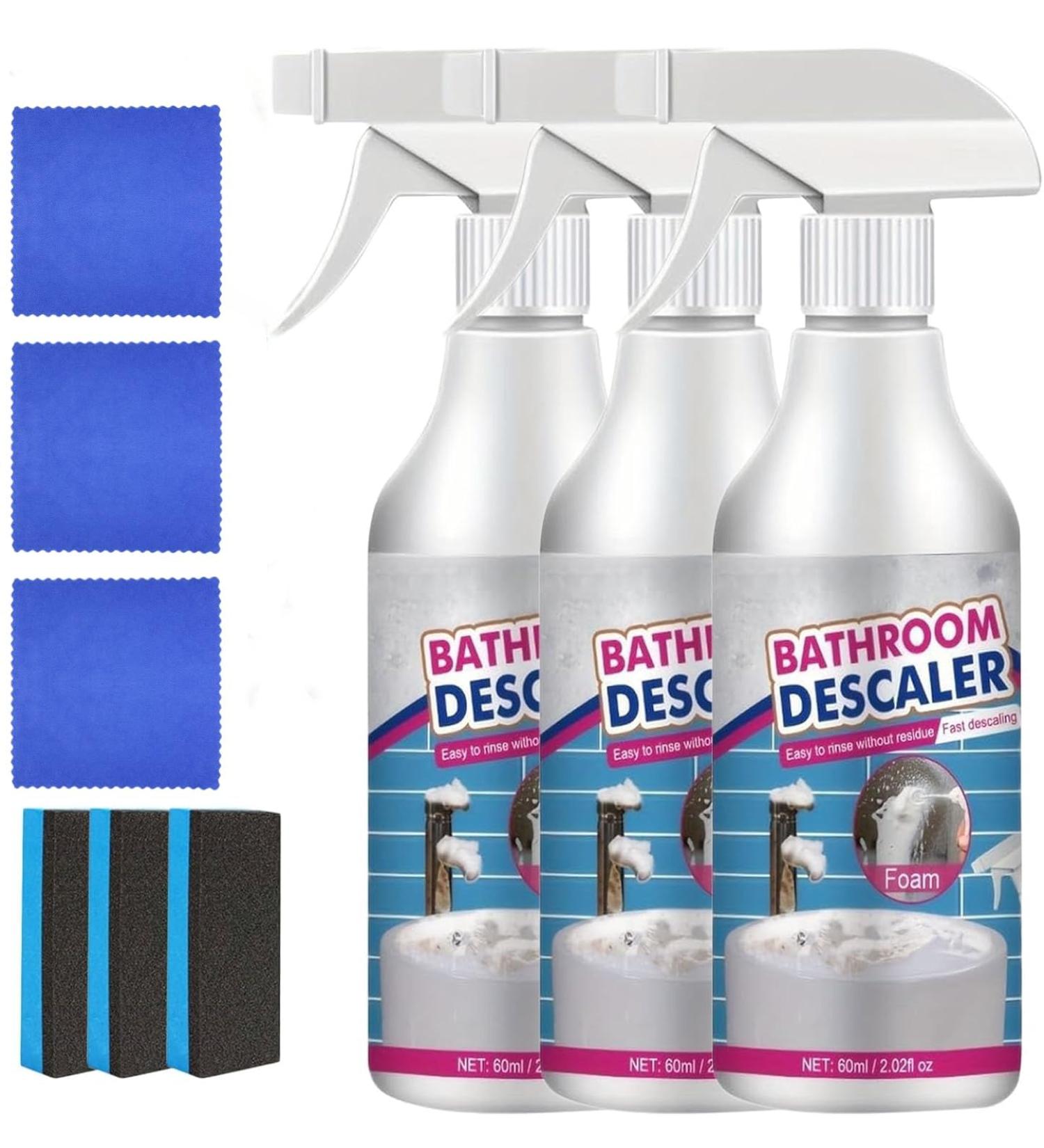 Stubborn Stains Cleaner Bathroom Descaler Spray Efficient Bathroom Cleaner with Spray Nozzle Bathroom Cleaner Foam Limescale Cleaner Stubborn Stains Cleaner 3pcs - Buy Online on SooperMarket.com