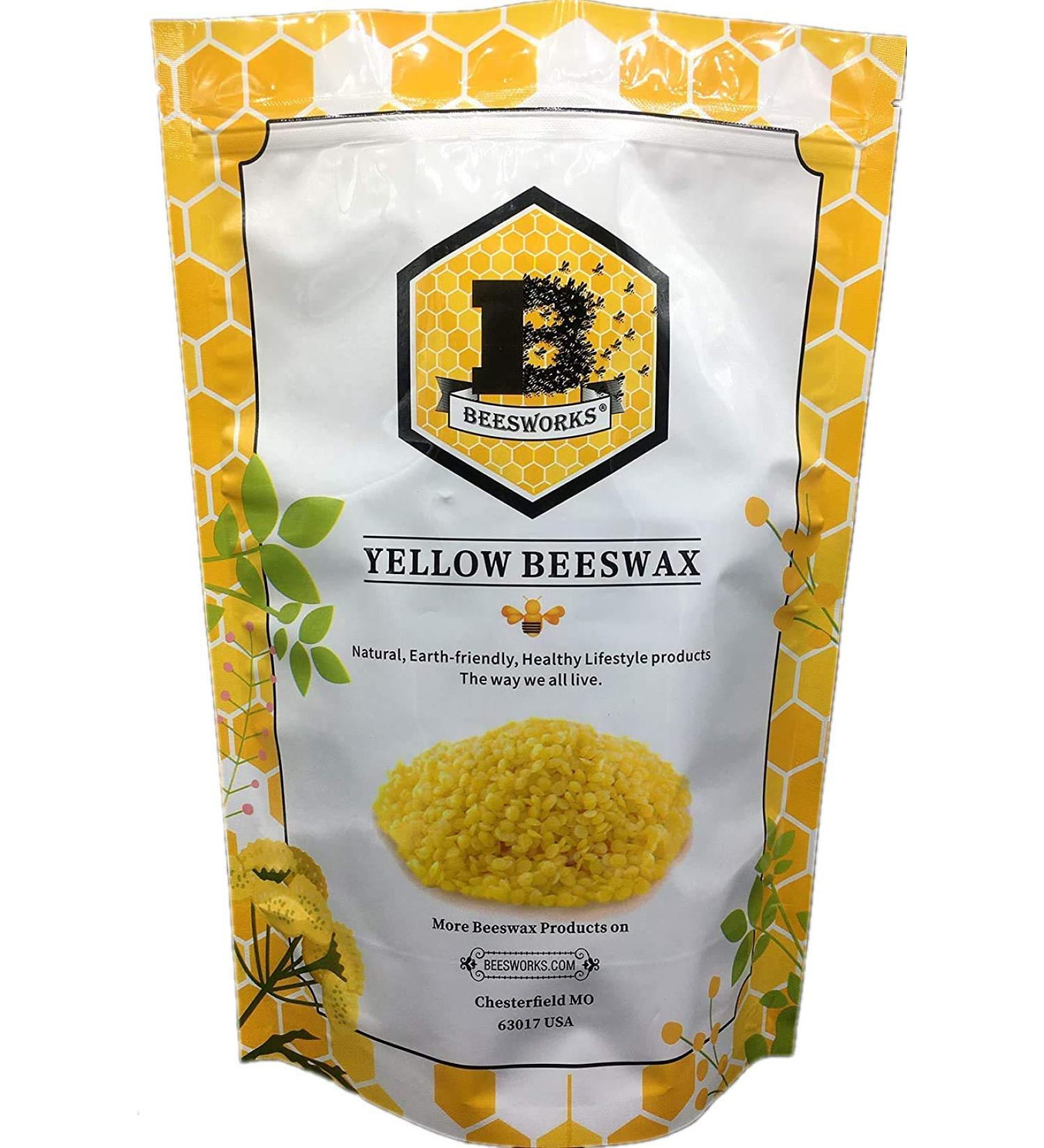 Beesworks Yellow Beeswax Pellets - 2 lb for DIY Projects and Crafts - Buy Online on SooperMarket.com