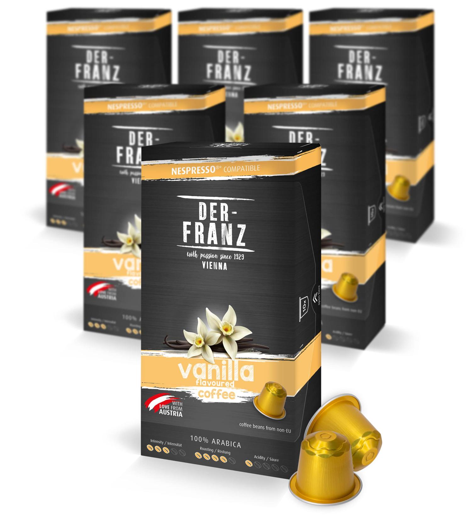 Nespresso Compatible Vanilla Coffee Capsules 60 Pods 6-Pack | Premium Aroma & Flavor - Buy Online on SooperMarket.com