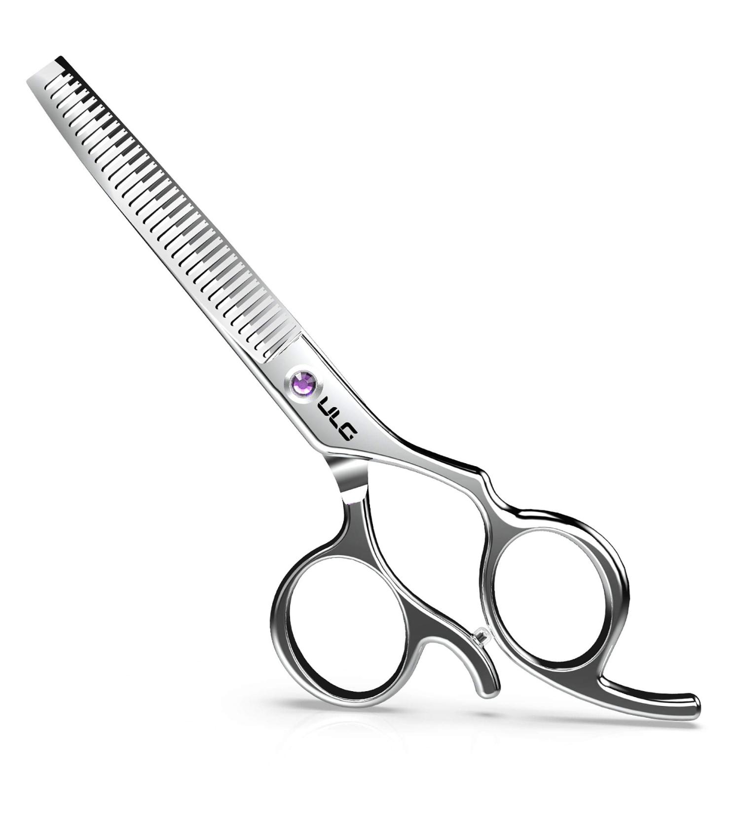 ULG 6.5 inch Hair Thinning Scissors - Professional Barber Shears for Hair Cutting and Texturizing - Japanese Stainless Steel Razor Edge Teeth Blending Scissor for Home Salon - Buy Online on SooperMarket.com