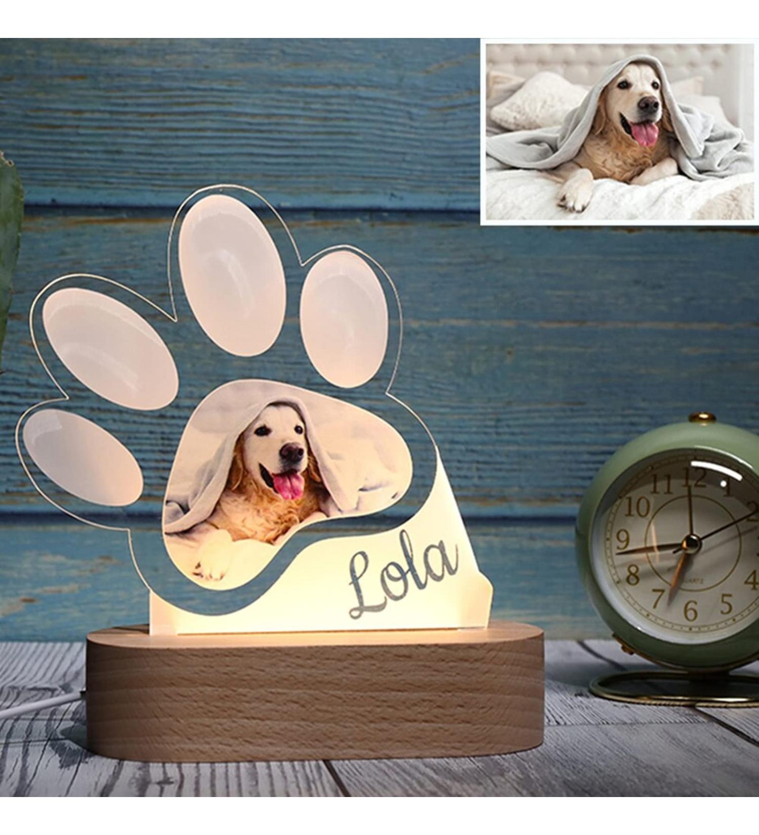 Personalized Photo LED Night Light Pet Dog Cat Paw Customized Pictures USB Tablet Lamp for Anniversary Christmas Lover Gifts (1 Color 1) 1 Color 1 - Buy Online on SooperMarket.com