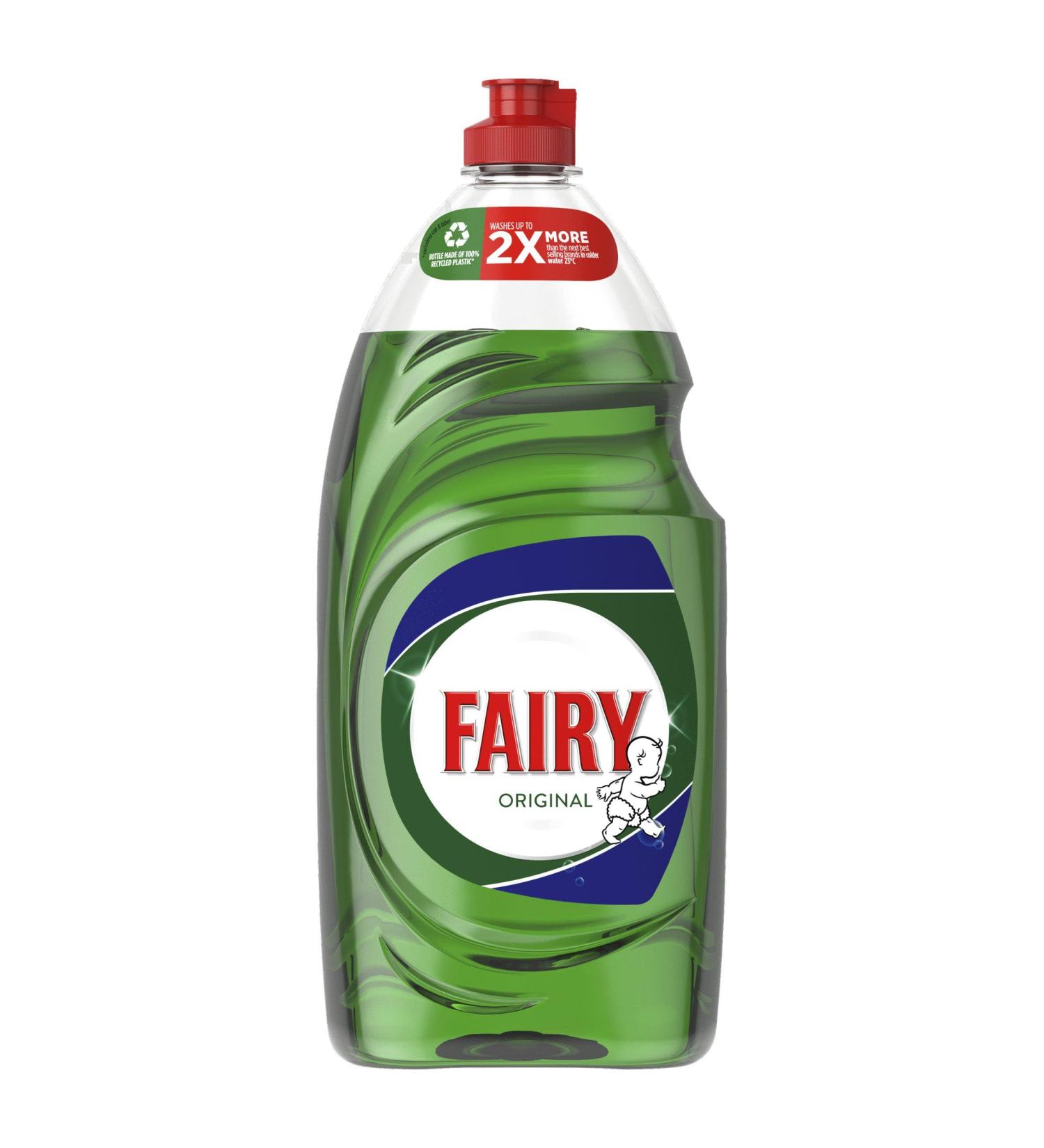 Fairy Original Washing Up Liquid - Lasts 50% Longer - New And Improved Formula - 1x900ml