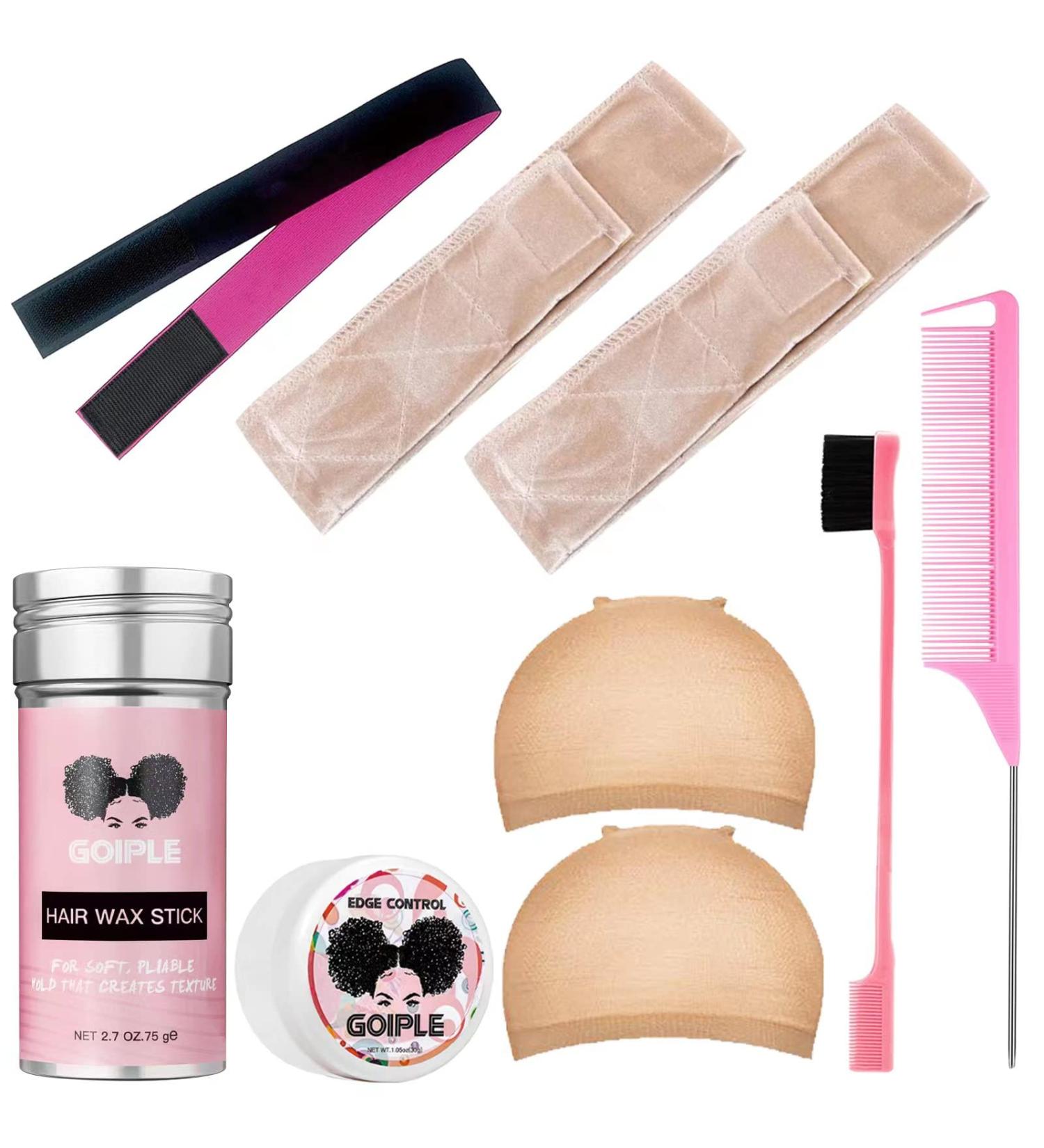9 PCS Wig Kit for Lace Front Wigs  Hair Wax Stick Lace Melting Elastic Band for Wigs  Wig Grip Bands Wig Caps No Slip for Wigs Tan  Edge Control Wax Edge Brush Hair Comb for Wig Nature Hair (Beige) wig kit-beige-9pcs - Buy Online on SooperMarket.com