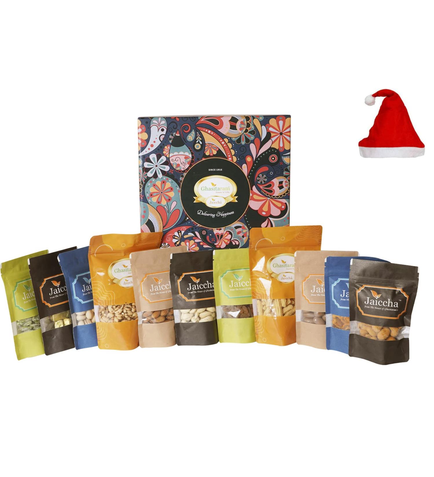 Jaiccha Ghasitaram Christmas Gifts Big Hamper Box of 11 Pouches - Buy Online on SooperMarket.com