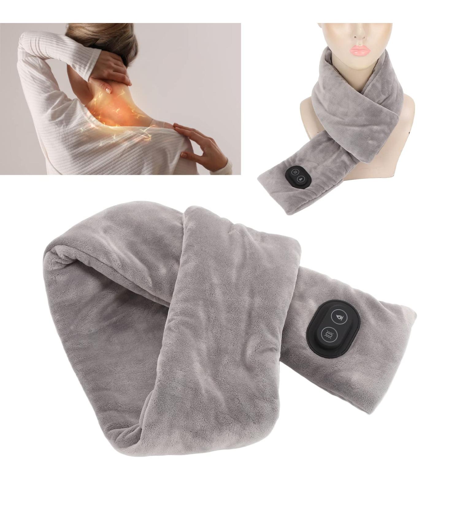 Electric Neck Heating Cushion | Heated Neck Bandage for Pain Relief | Wireless Velvet Thermal Support - Buy Online on SooperMarket.com