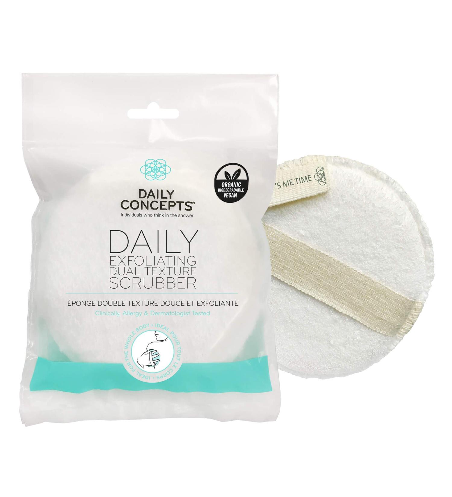 Daily Concepts Daily Exfoliating Dual Texture Scrubber with Smart Technology for a Light Body Scrub to help Get Rid of Impurities and Dead Skin Suitable for all Skin Types 12g - Buy Online on SooperMarket.com