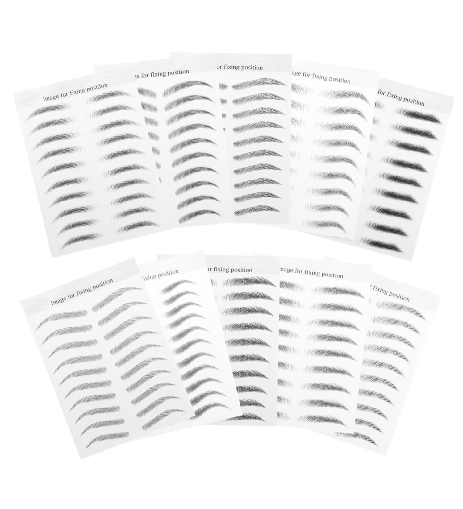 PLAFOPE 10 Sheets Imitation Eco Eyebrow Sticker Beauty Eyebrow Stickers Transfer Stickers - Buy Online on SooperMarket.com