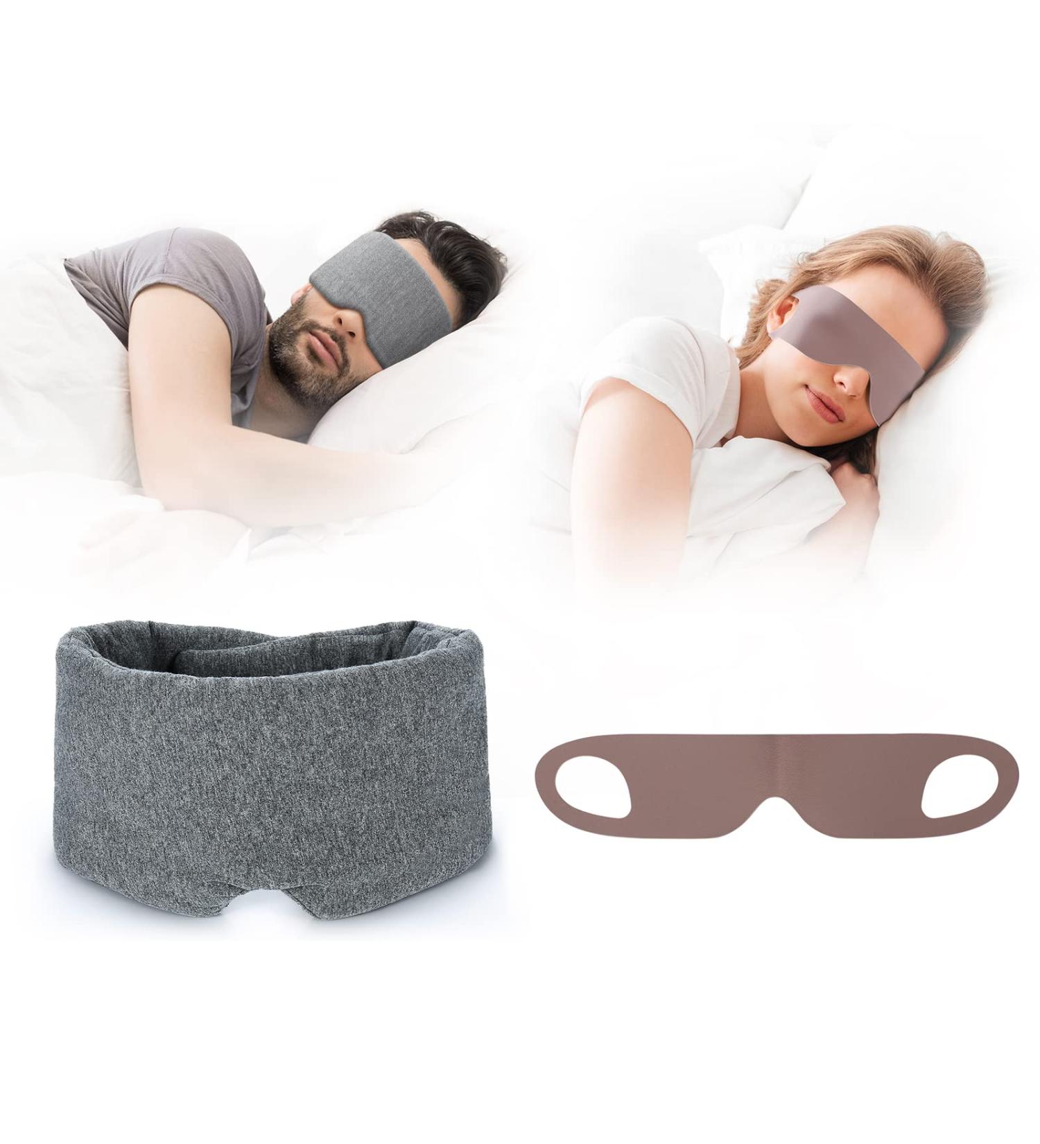 FRESHME Side Sleeper Sleep Mask - Adjustable Blockout Eye Shade for Sleeping - Lightweight Blindfold for Nap, Travel, Yoga - Men and Women - Buy Online on SooperMarket.com