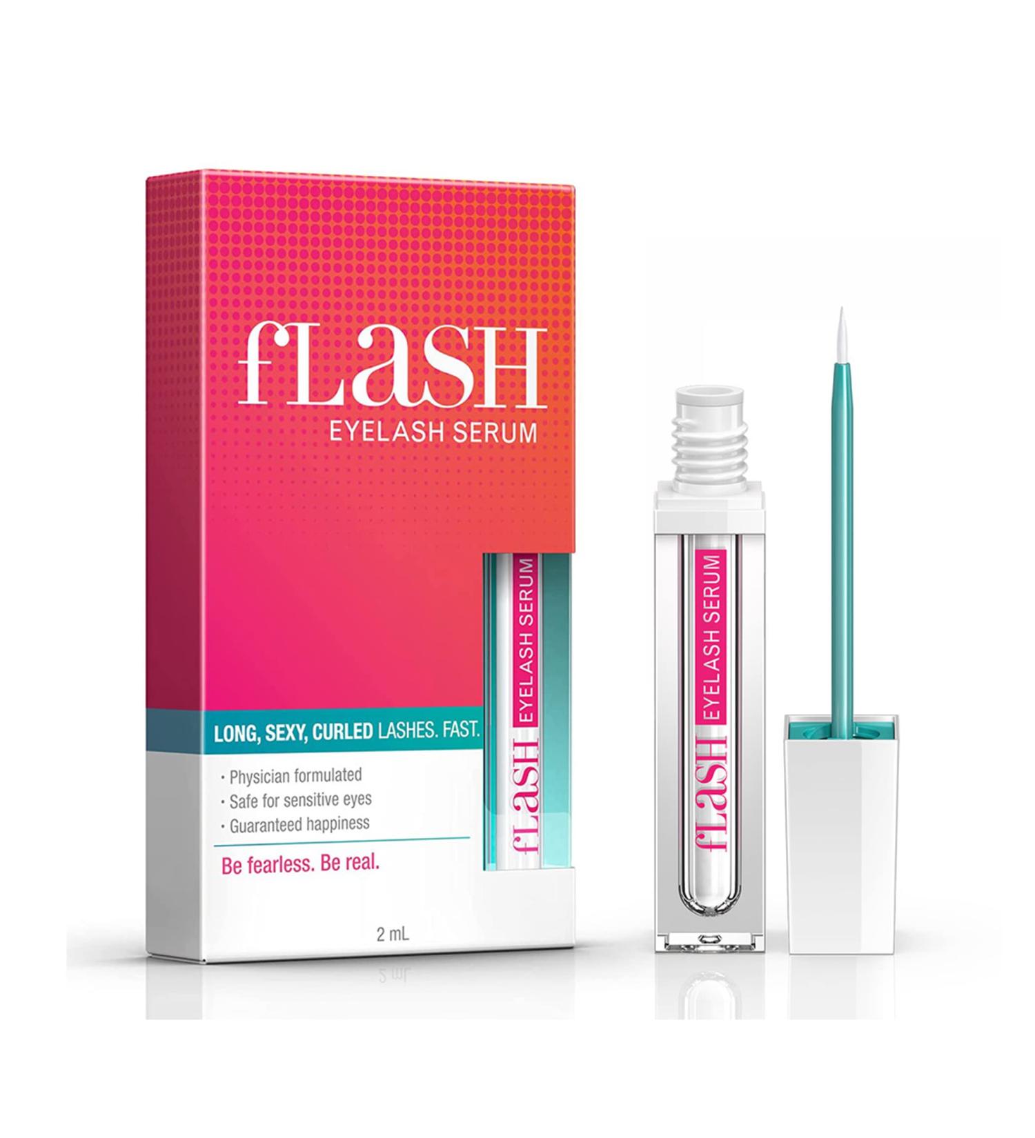 Get Longer-Looking Lashes with fLASH Eyelash Serum - Shop Now! - Buy Online on SooperMarket.com
