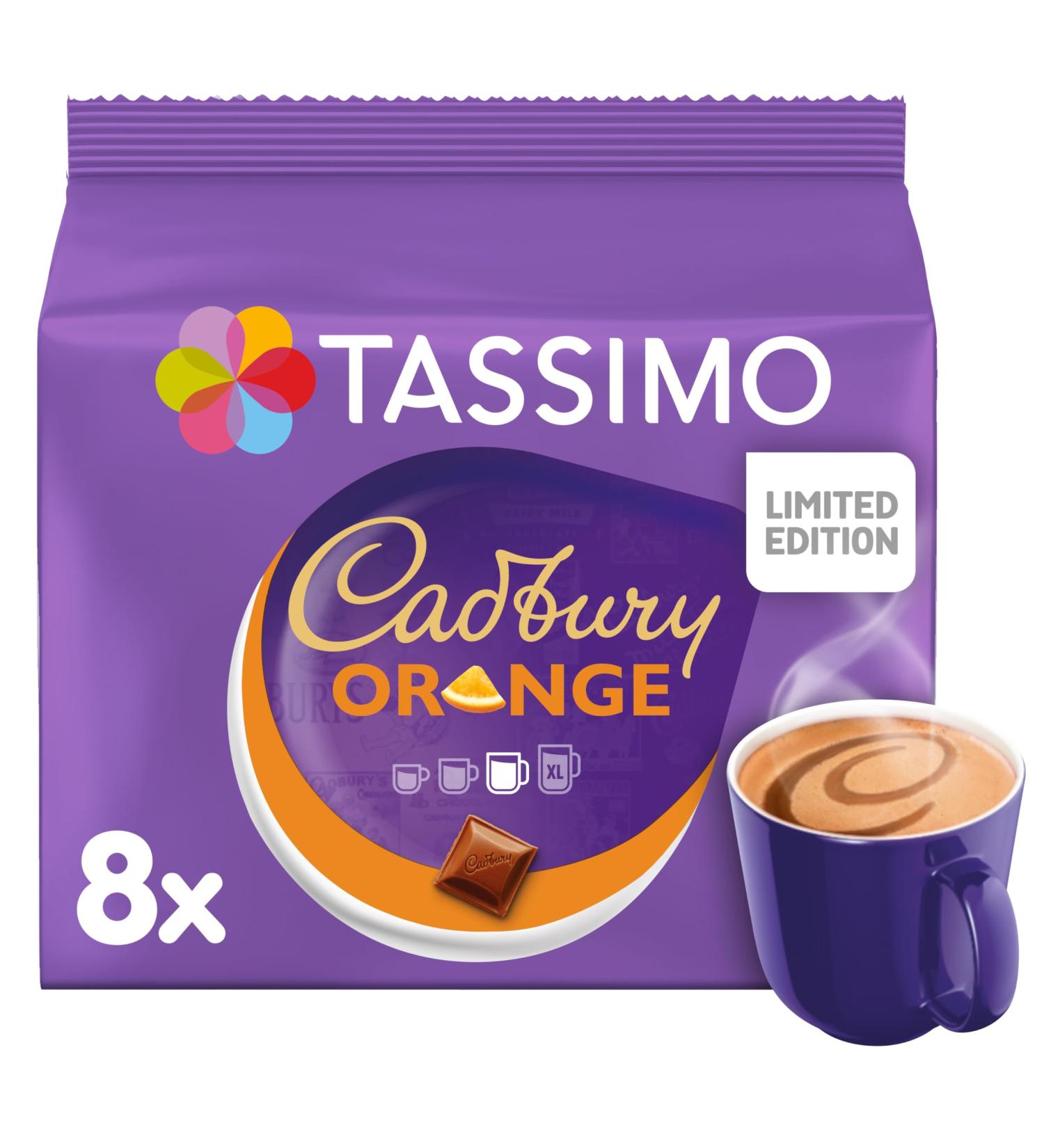 Tassimo Cadbury Orange Hot Chocolate Pods x8 Chocolate 8 count (Pack of 1)
