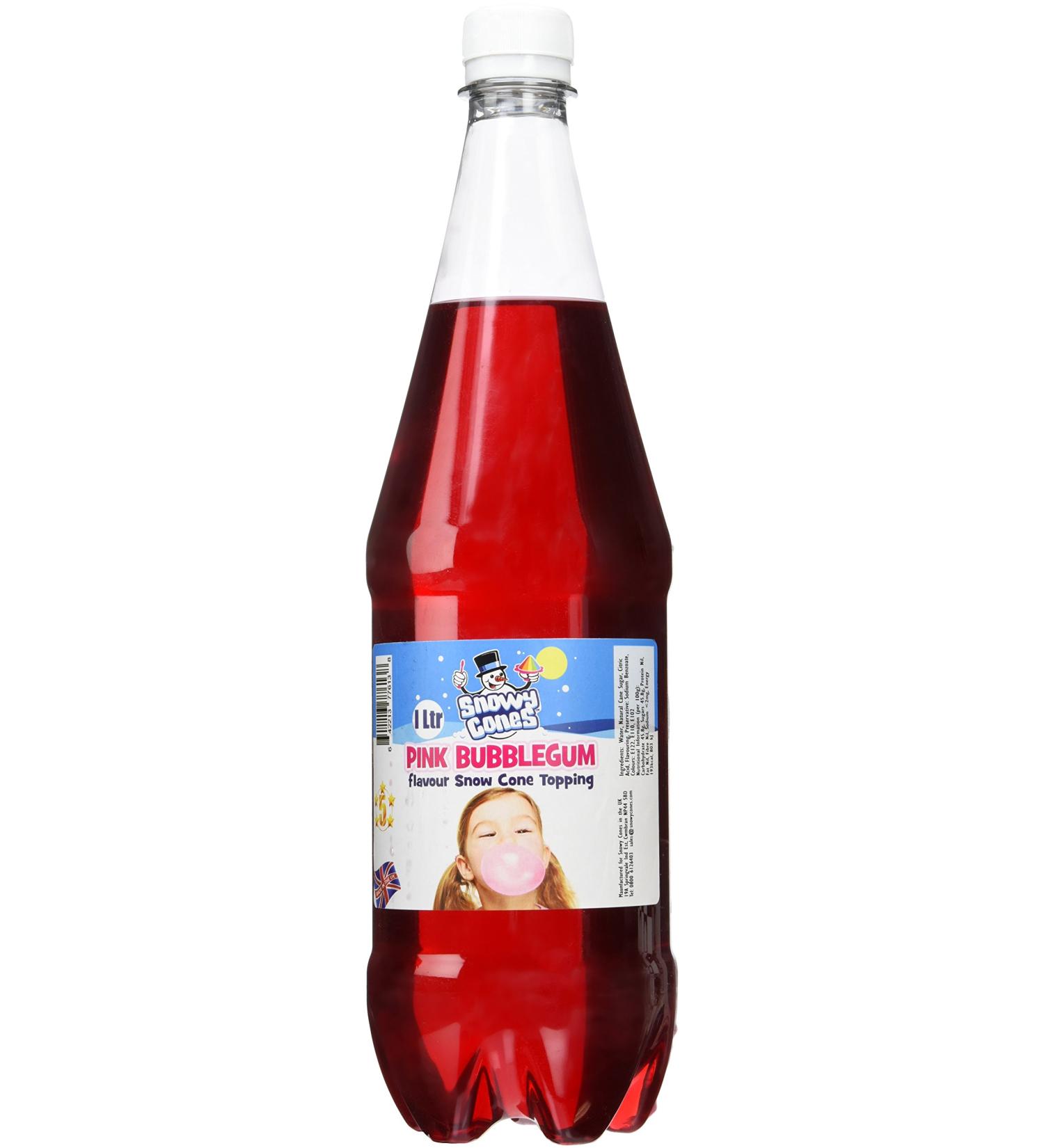 Pink Bubblegum Snow Cone Topping Syrup - 1Ltr Bottle (Pack of 1) - Buy Online on SooperMarket.com