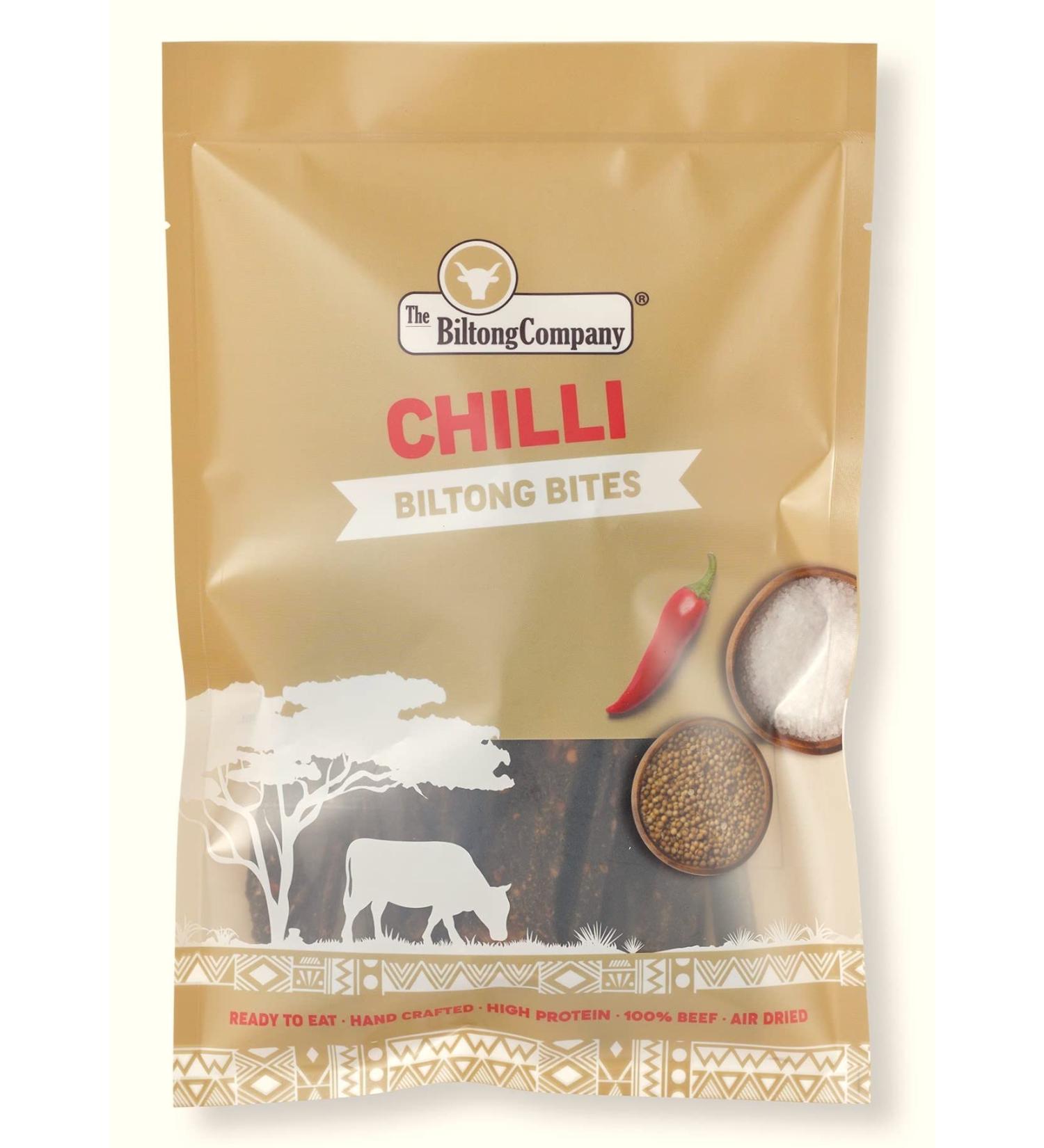 Biltong Chilli Bites Original - 1kg Pack of 1 | Tender and Spicy South African Beef Snack - Buy Online on SooperMarket.com