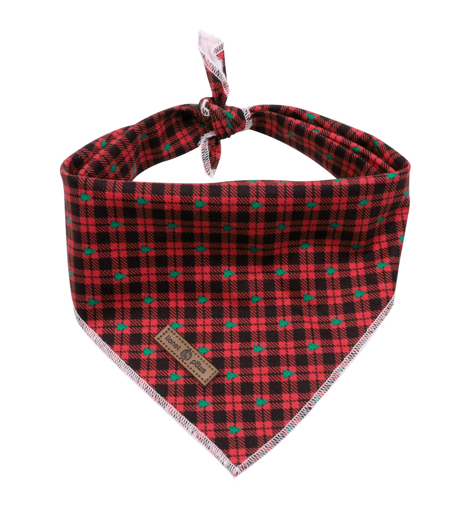 Shop Lionet Paws Christmas Bandana for Dogs - Triangular Headscarf in Black & Red Perfect for Small to Large Breeds - International Shipping Available! - Buy Online on SooperMarket.com