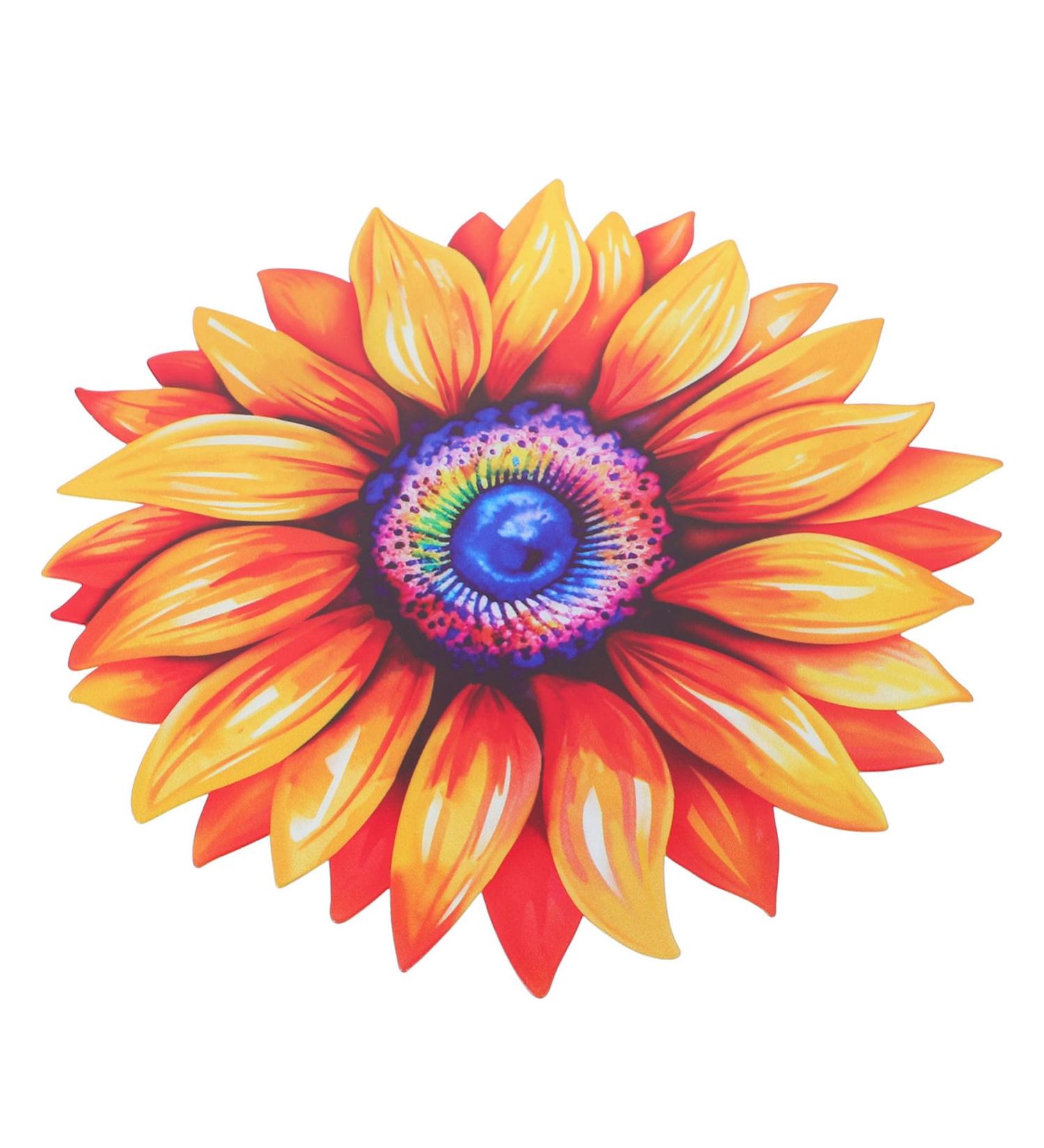 PRETYZOOM Sunflower Art Decor Iron Sunflower Hanging Ornament Sunflower Wall Decor - Buy Online on SooperMarket.com