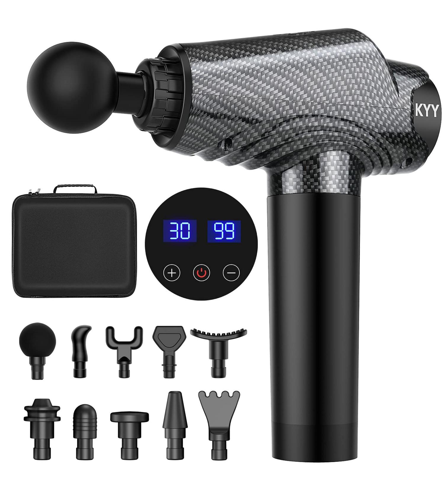 Deep Tissue Percussion Massage Gun - 10 Heads, 30 Speeds for Athletes - Buy Online on SooperMarket.com